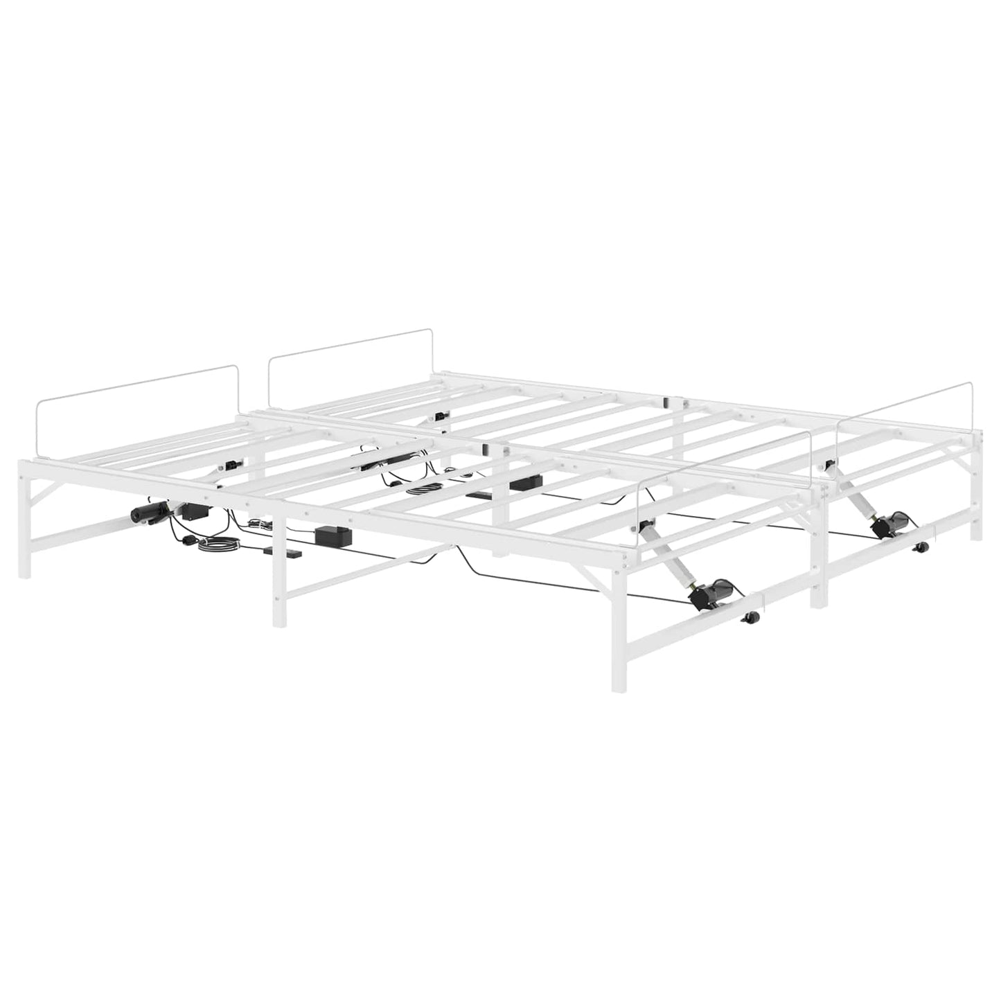 Elektrisch Verstelbaar Bedframe Wit 200 x 200 cm Staal