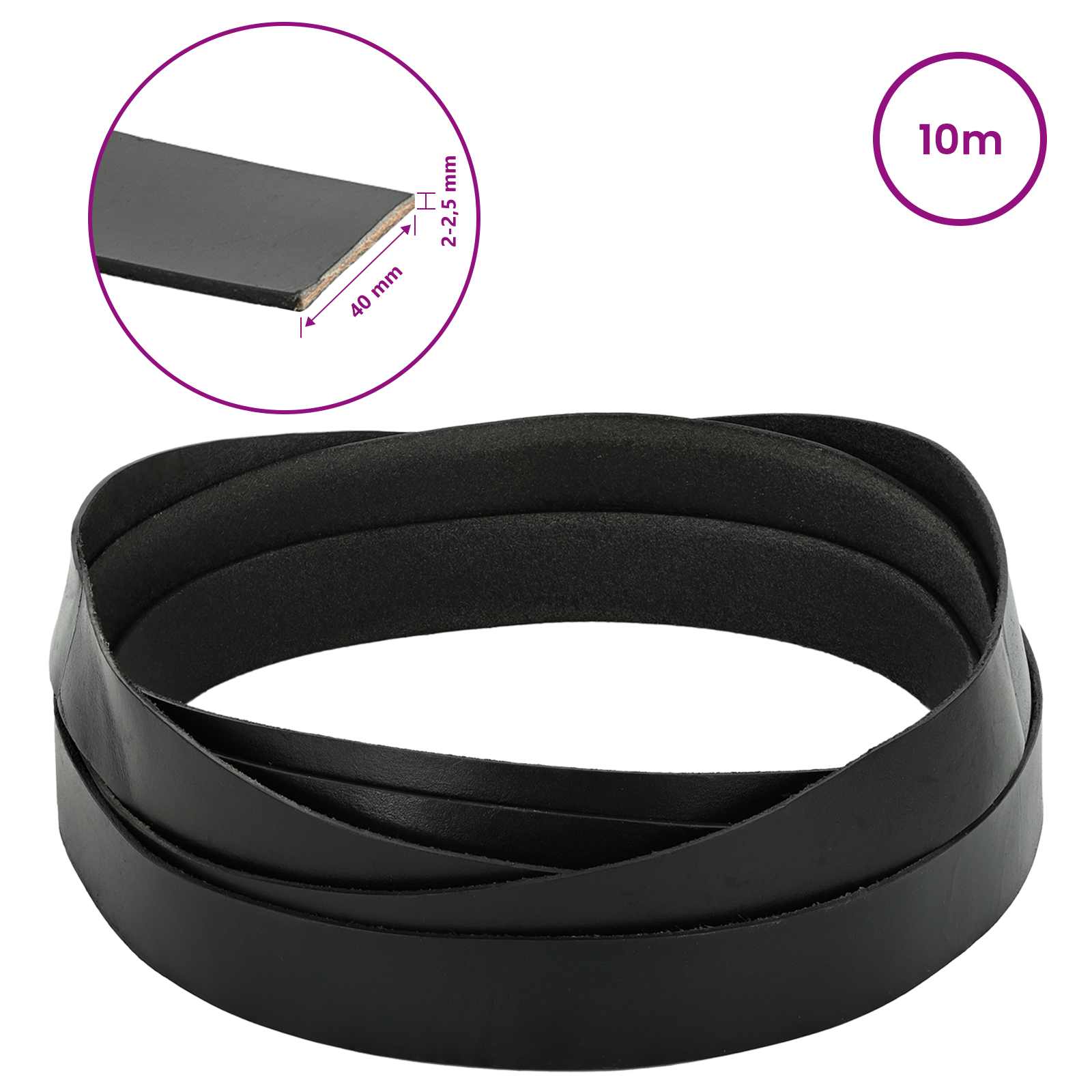 Leren Strap Zwart 1000 x 4 cm Leer is nu te koop bij PeponiXL, paradijselijk wonen!