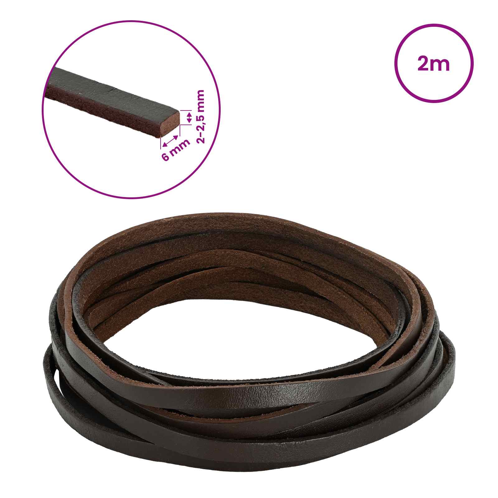 Leren Strap Donkerbruin 200 x 0,6 cm Leer is nu te koop bij PeponiXL, paradijselijk wonen!