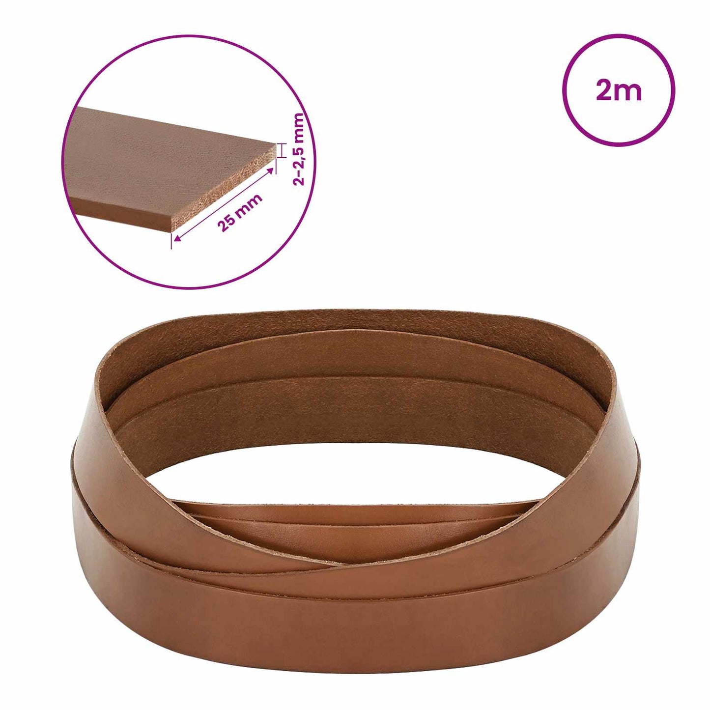 Leren Strap Bruin 200 x 2,5 cm Leer is nu te koop bij PeponiXL, paradijselijk wonen!