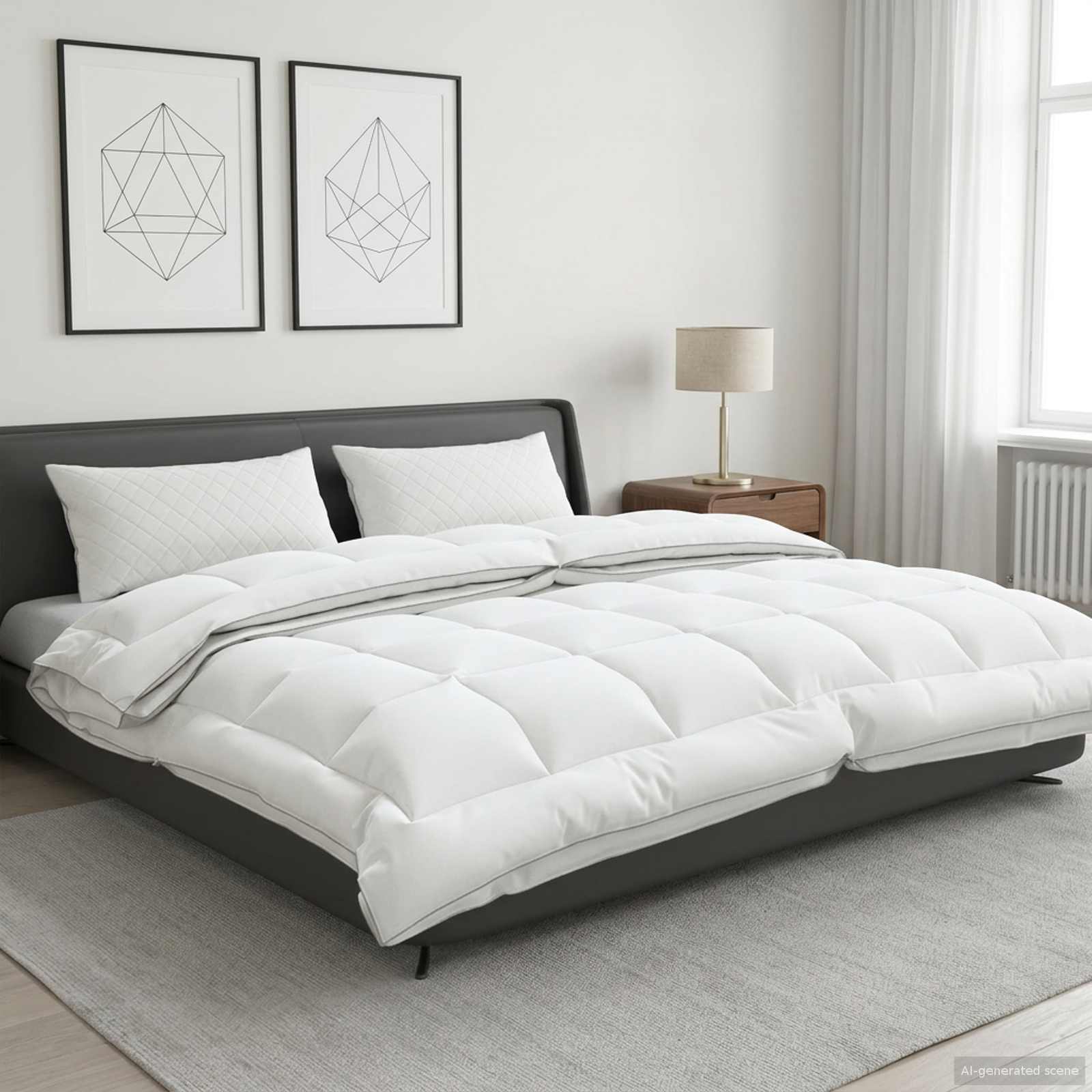 Dekbed 220x240 cm 4 seizoenen 200+300 GSM Australisch Wol Wit is nu te koop bij PeponiXL, paradijselijk wonen!
