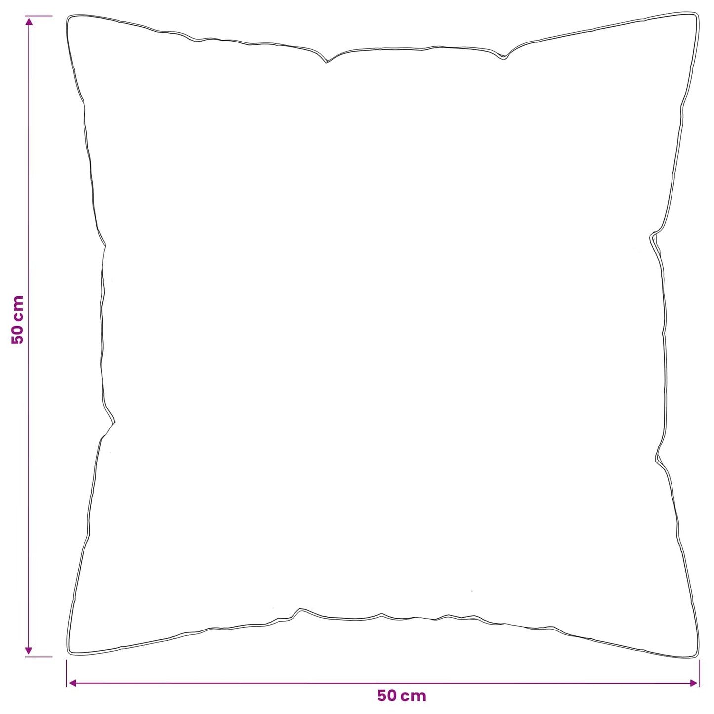 Hoofdkussen FULDA 50 x 50 cm 100% Ganzendons en Veer Wit