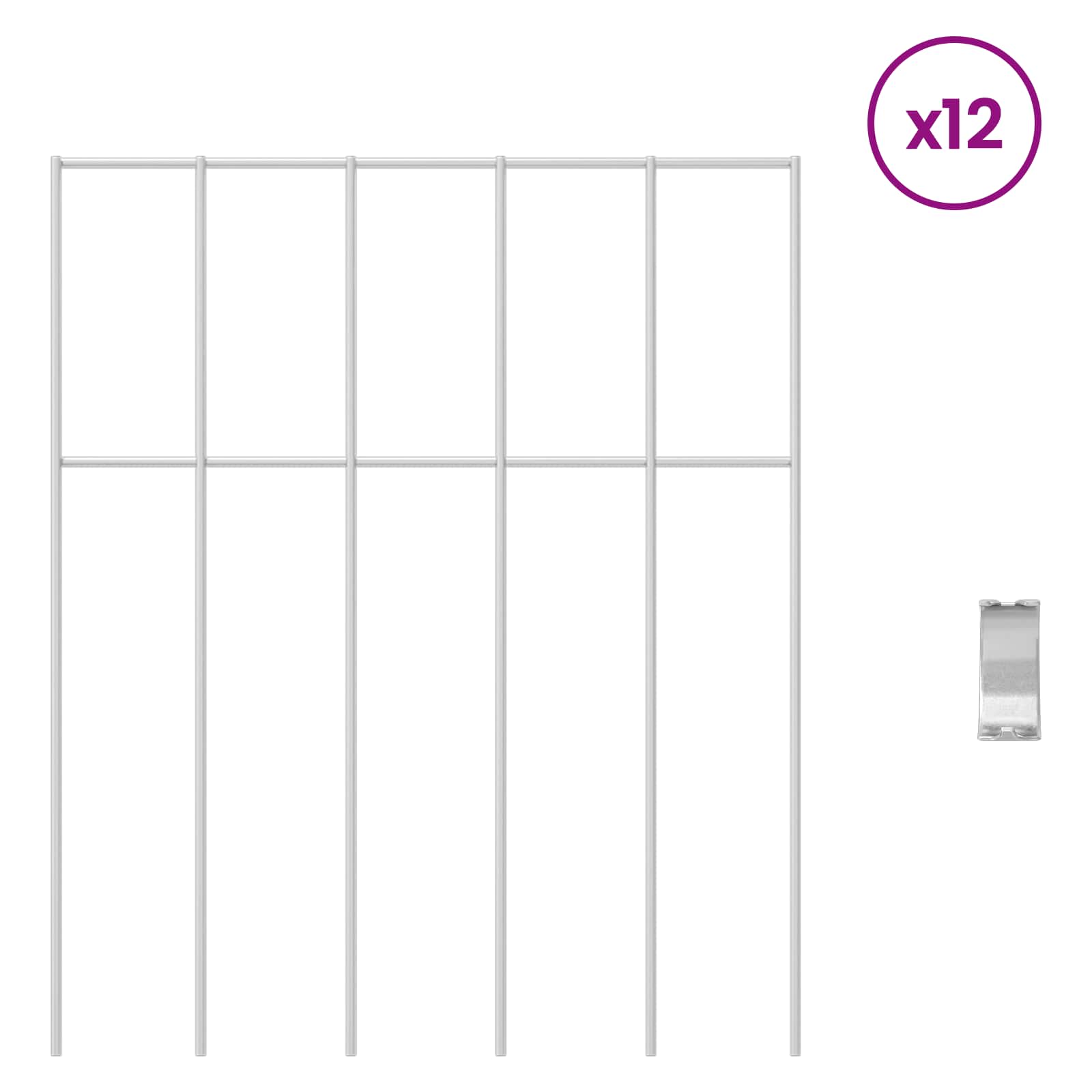 Tuin schuttingpaneel 12 pcs Gegalvaniseerd staal Zilverkleurig is nu te koop bij PeponiXL, paradijselijk wonen!
