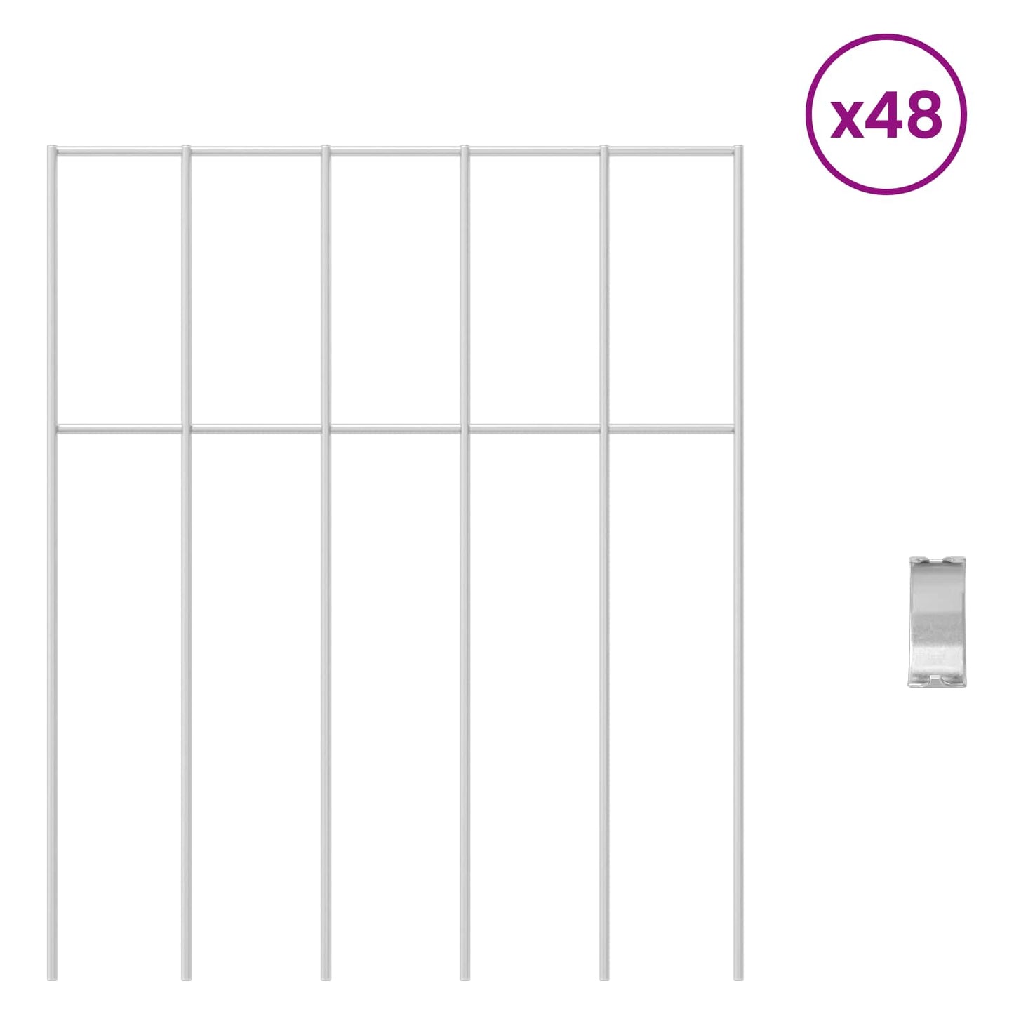 Tuin schuttingpaneel 48 pcs Gegalvaniseerd staal Zilverkleurig is nu te koop bij PeponiXL, paradijselijk wonen!