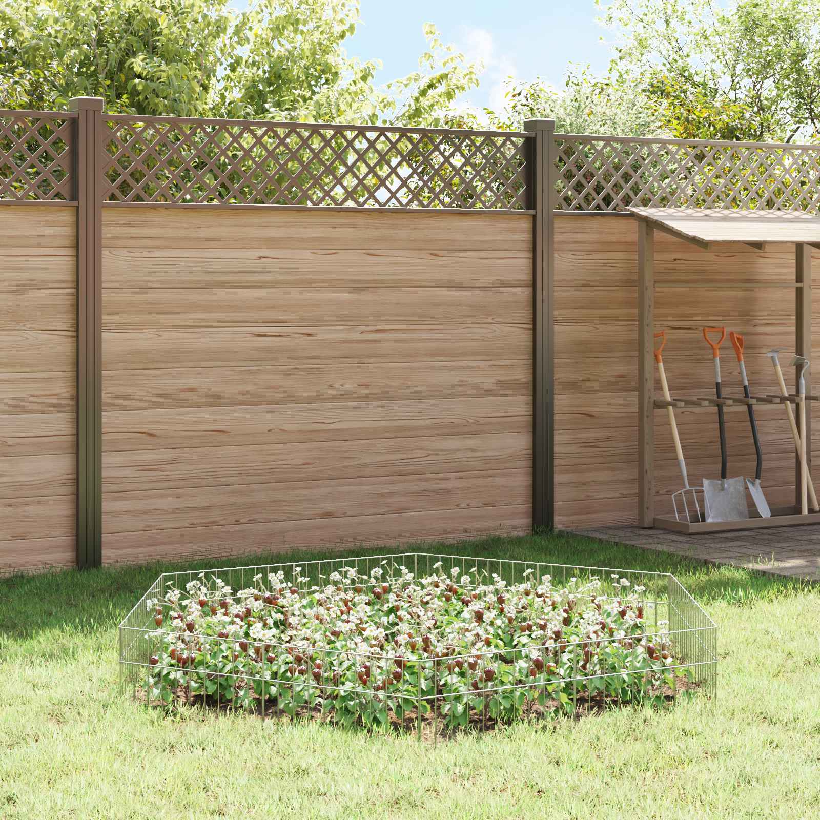Tuin schuttingpaneel 12 pcs Gegalvaniseerd staal Zilverkleurig is nu te koop bij PeponiXL, paradijselijk wonen!