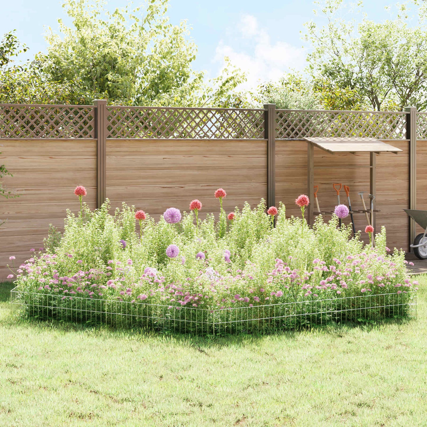 Tuin schuttingpaneel 12 pcs Gegalvaniseerd staal Zilverkleurig is nu te koop bij PeponiXL, paradijselijk wonen!