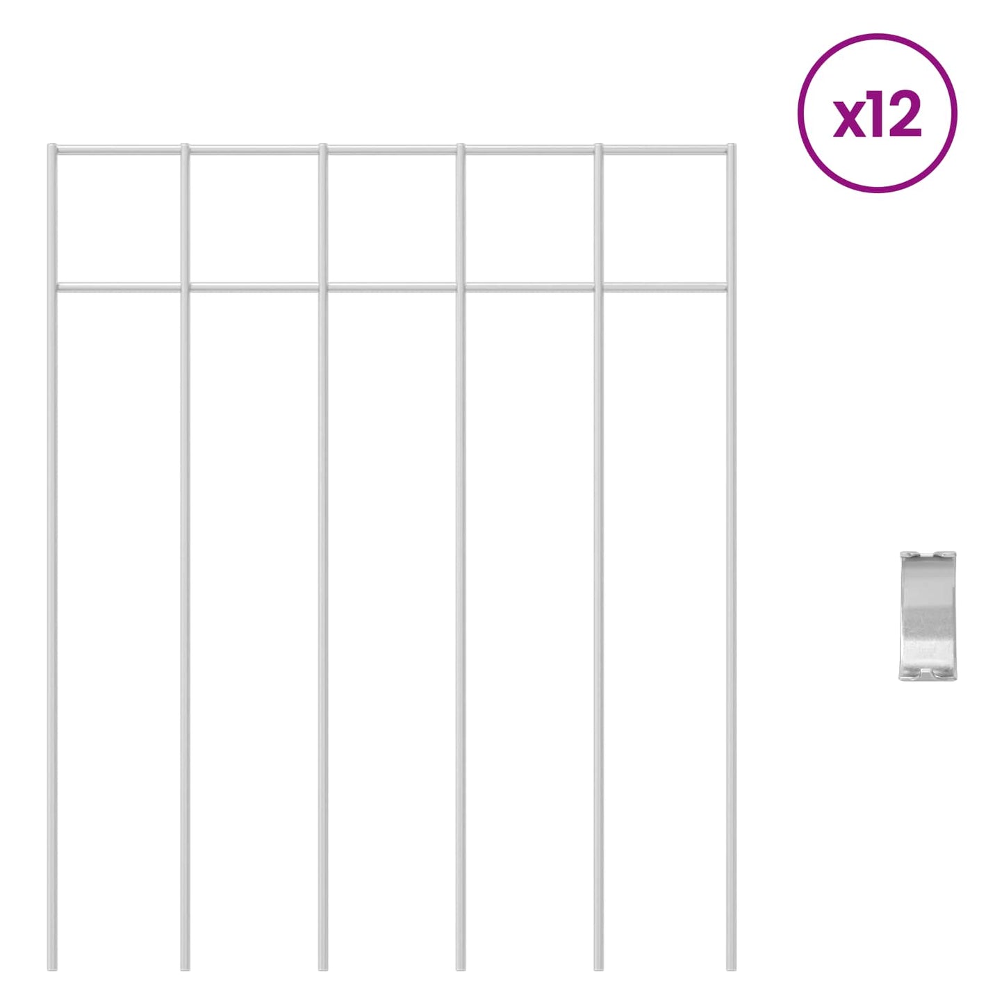 Tuin schuttingpaneel 12 pcs Gegalvaniseerd staal Zilverkleurig is nu te koop bij PeponiXL, paradijselijk wonen!