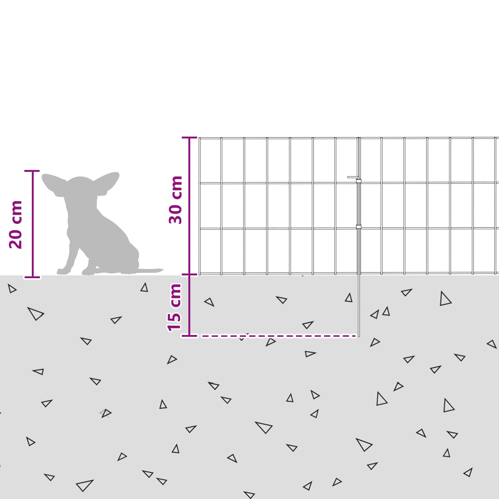 Tuin omheining met palen 24 pcs 35 x 30 cm Mesh Zilverkleurig is nu te koop bij PeponiXL, paradijselijk wonen!