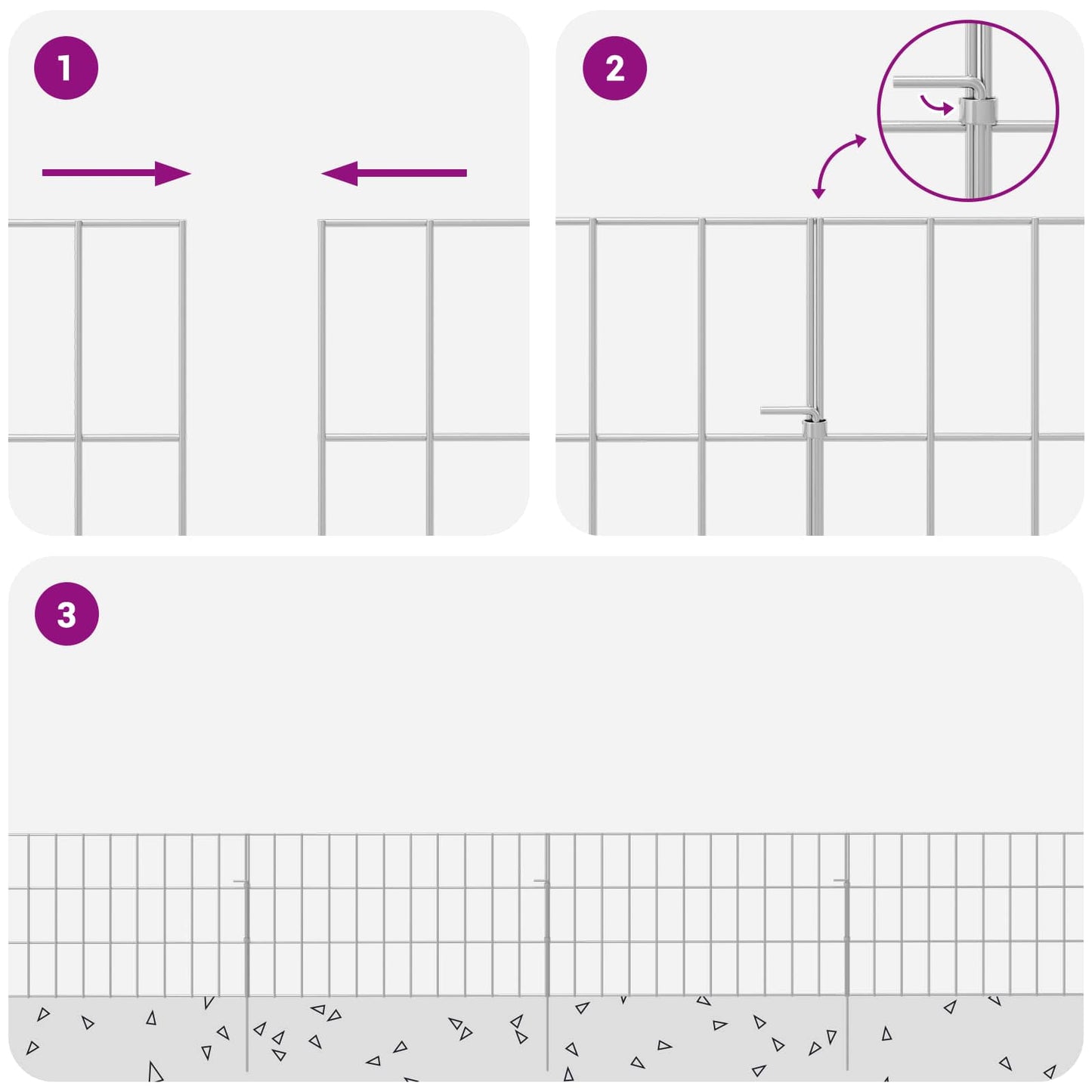 Tuin omheining met palen 12 pcs 55 x 30 cm Mesh Zilverkleurig is nu te koop bij PeponiXL, paradijselijk wonen!