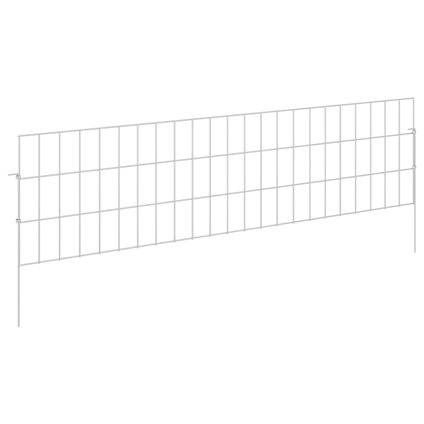 Tuin omheining met palen 12 pcs 115 x 30 cm Mesh Zilverkleurig is nu te koop bij PeponiXL, paradijselijk wonen!