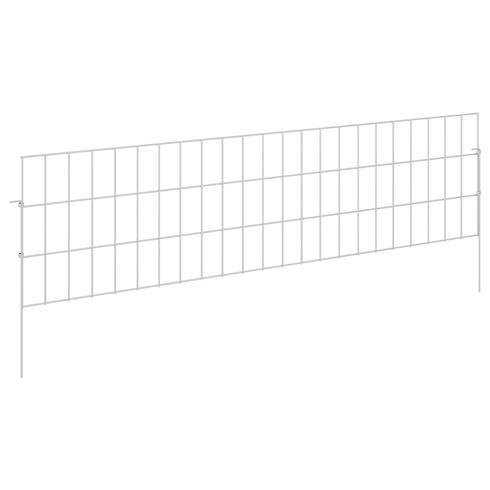 Tuin omheining met palen 12 pcs 115 x 30 cm Mesh Zilverkleurig is nu te koop bij PeponiXL, paradijselijk wonen!