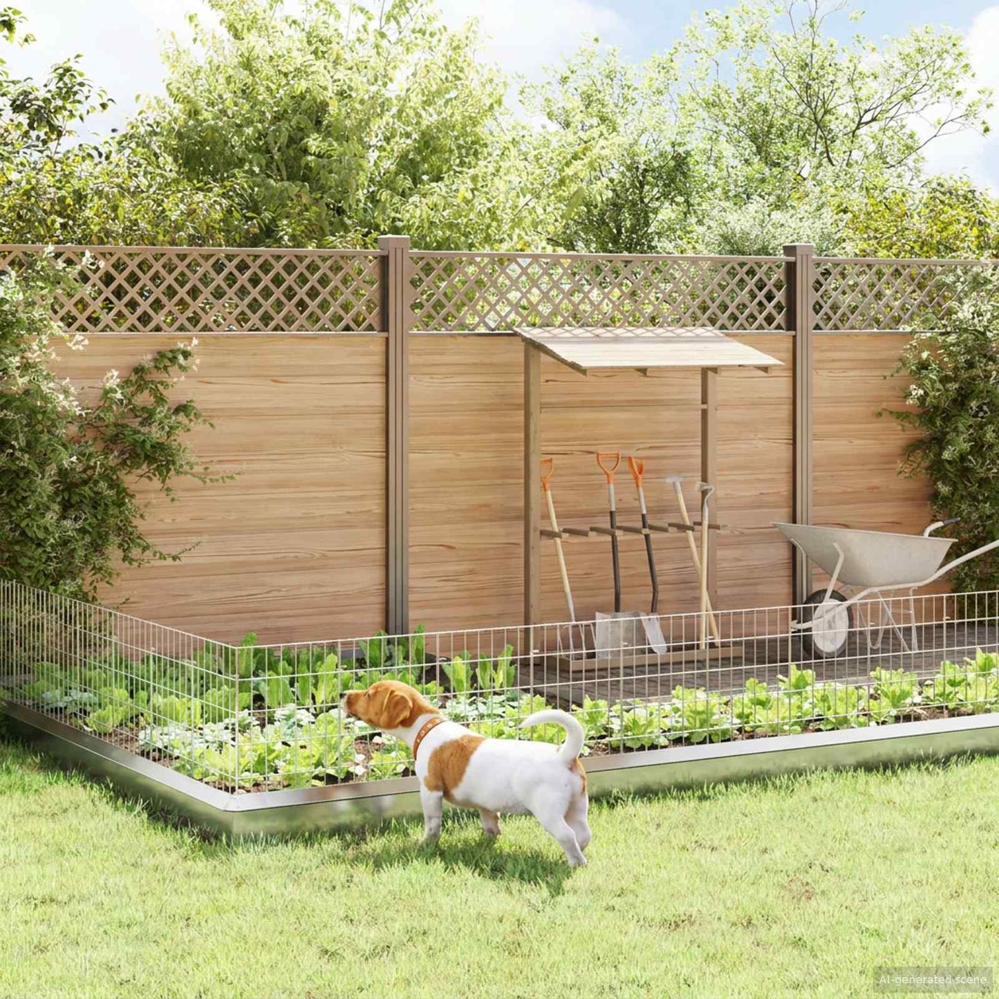 Tuin omheining met palen 48 pcs 35 x 50 cm Mesh Zilverkleurig is nu te koop bij PeponiXL, paradijselijk wonen!