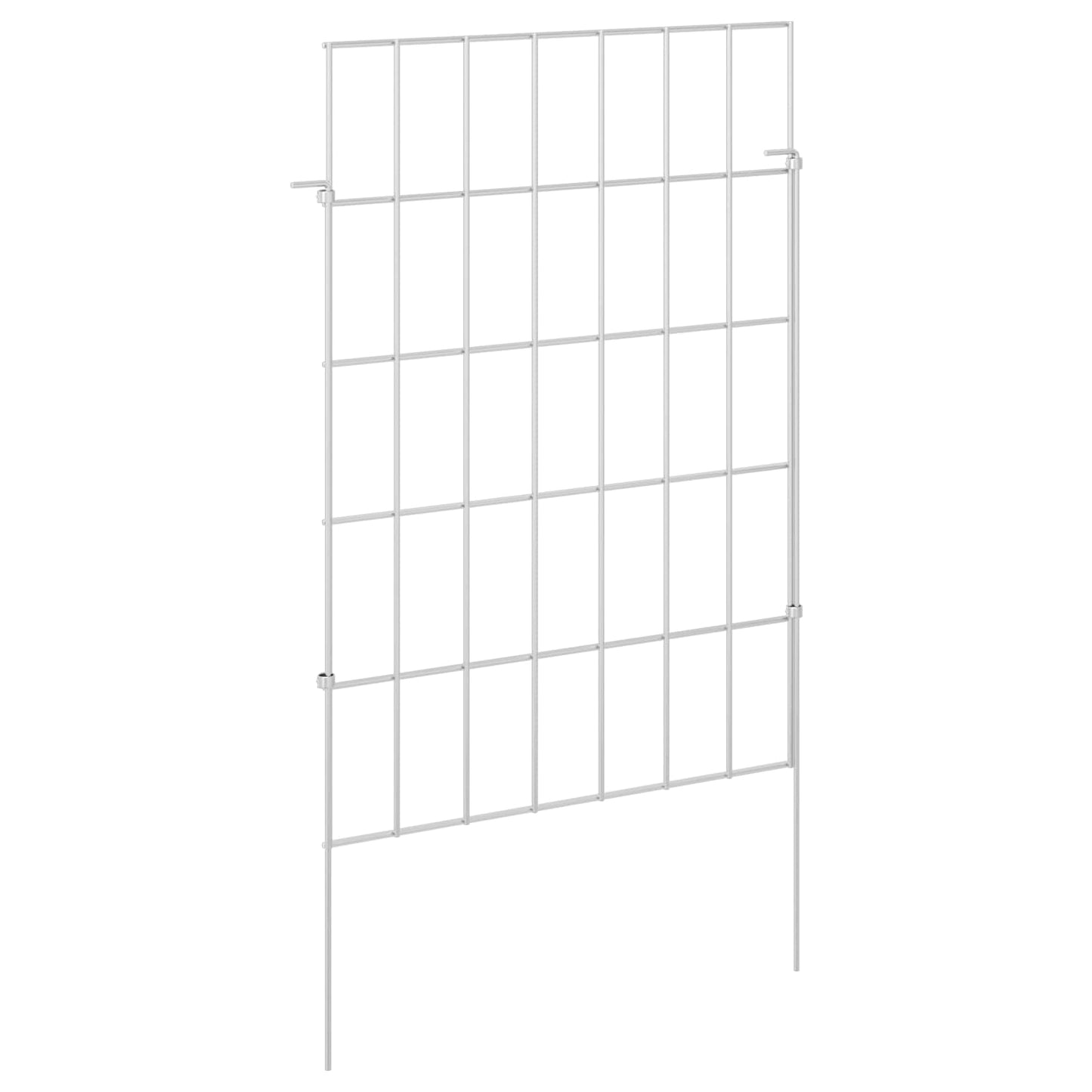 Tuin omheining met palen 48 pcs 35 x 50 cm Mesh Zilverkleurig is nu te koop bij PeponiXL, paradijselijk wonen!