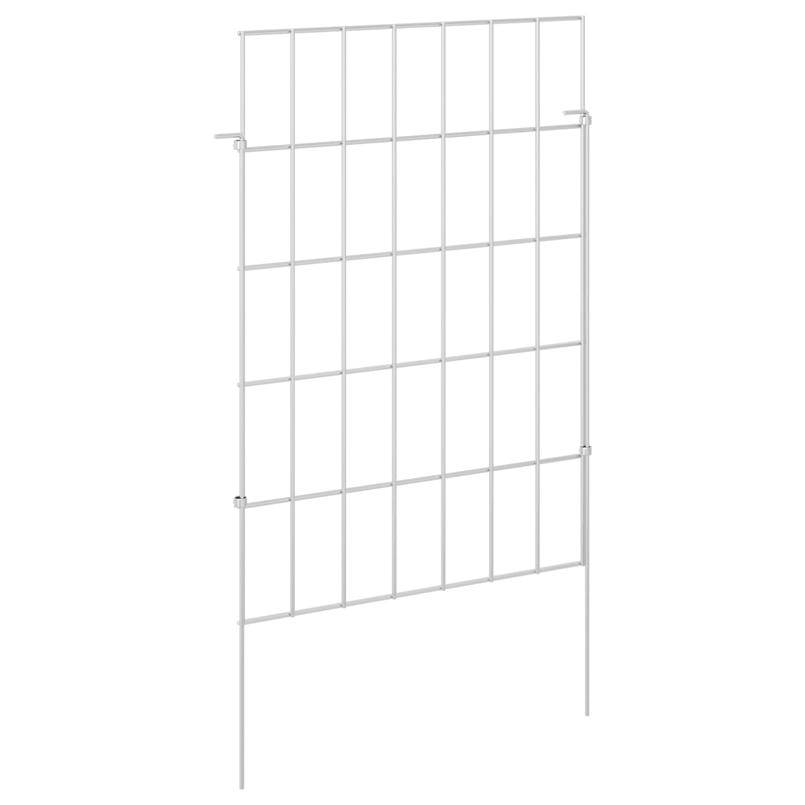 Tuin omheining met palen 48 pcs 35 x 50 cm Mesh Zilverkleurig is nu te koop bij PeponiXL, paradijselijk wonen!