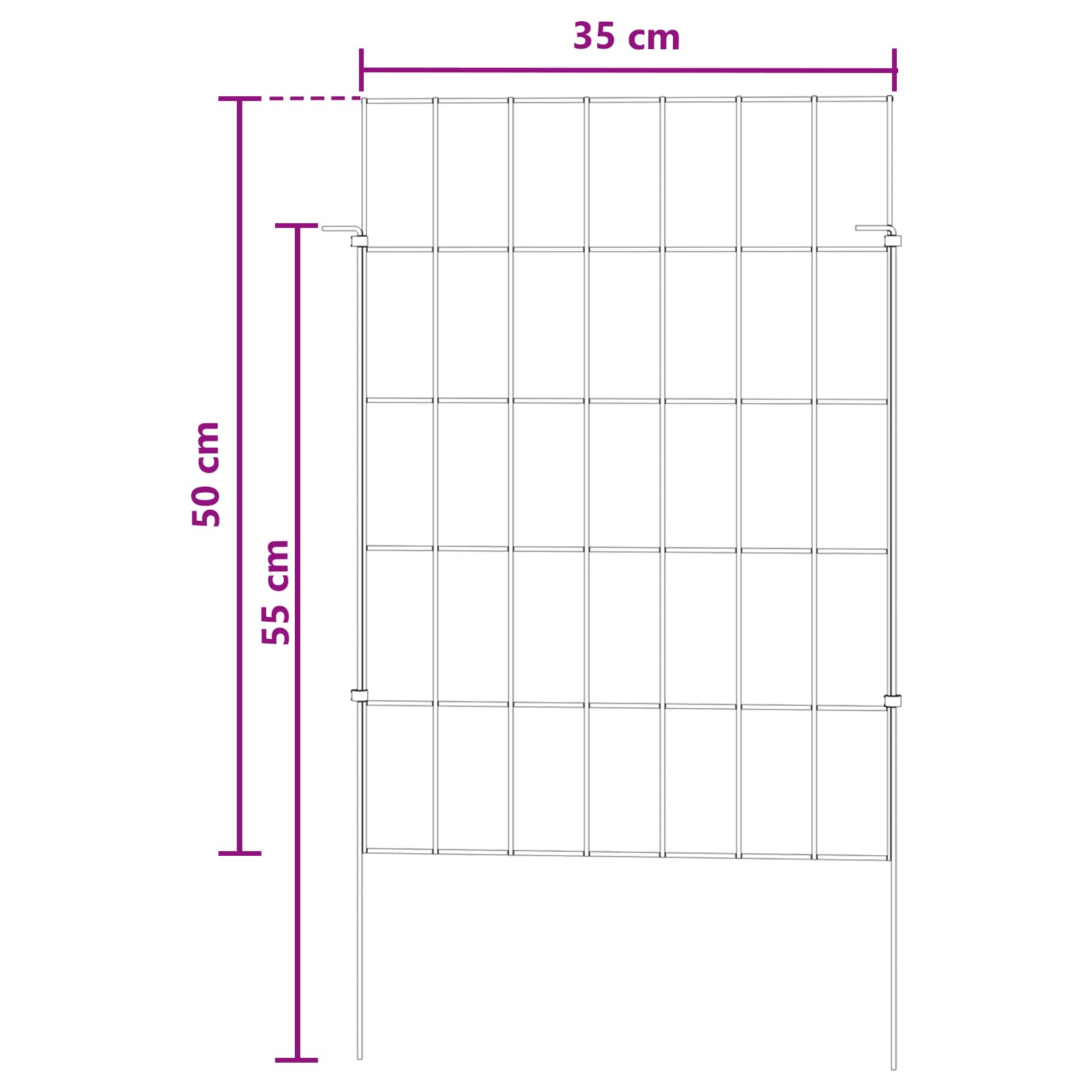Tuin omheining met palen 48 pcs 35 x 50 cm Mesh Zilverkleurig is nu te koop bij PeponiXL, paradijselijk wonen!