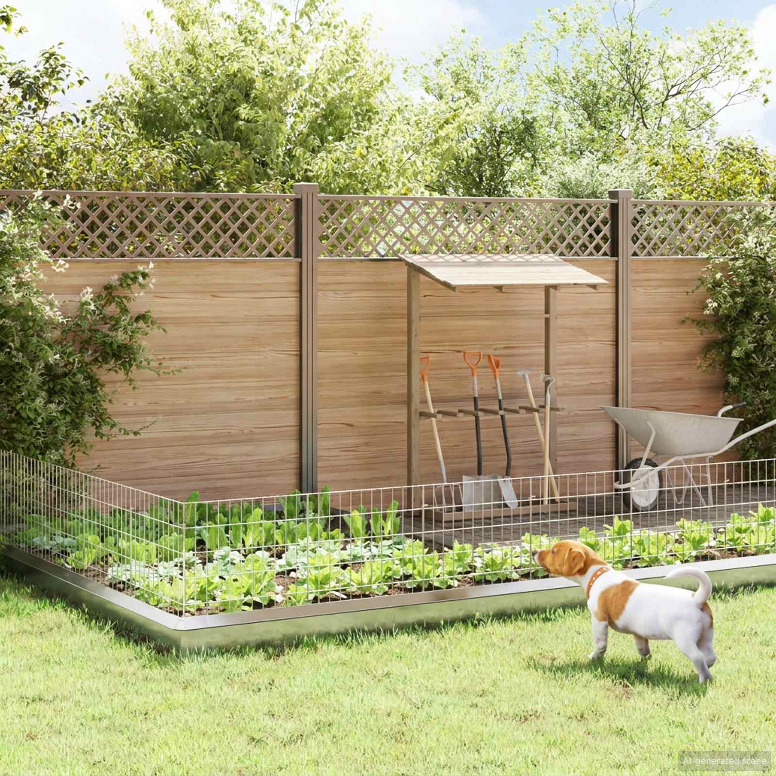 Tuin omheining met palen 24 pcs 55 x 50 cm Mesh Zilverkleurig is nu te koop bij PeponiXL, paradijselijk wonen!