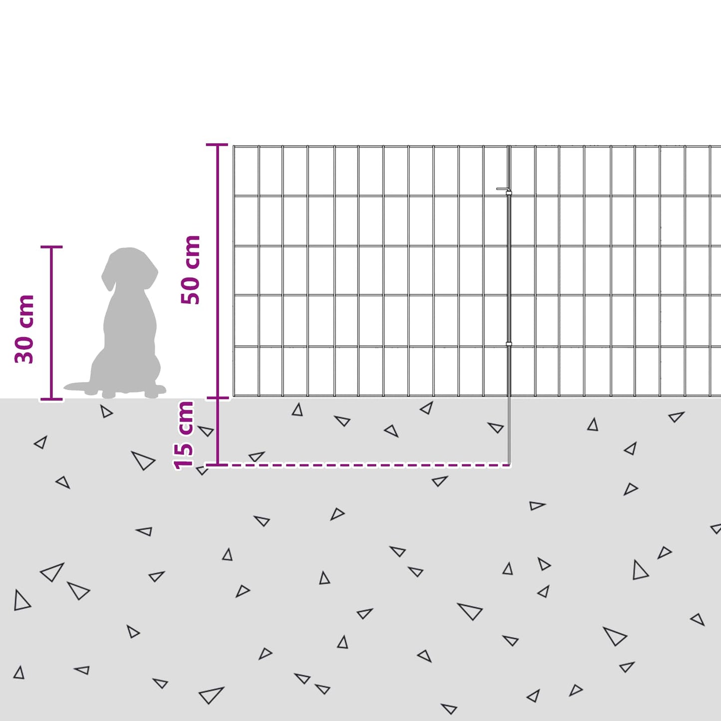 Tuin omheining met palen 24 pcs 55 x 50 cm Mesh Zilverkleurig is nu te koop bij PeponiXL, paradijselijk wonen!