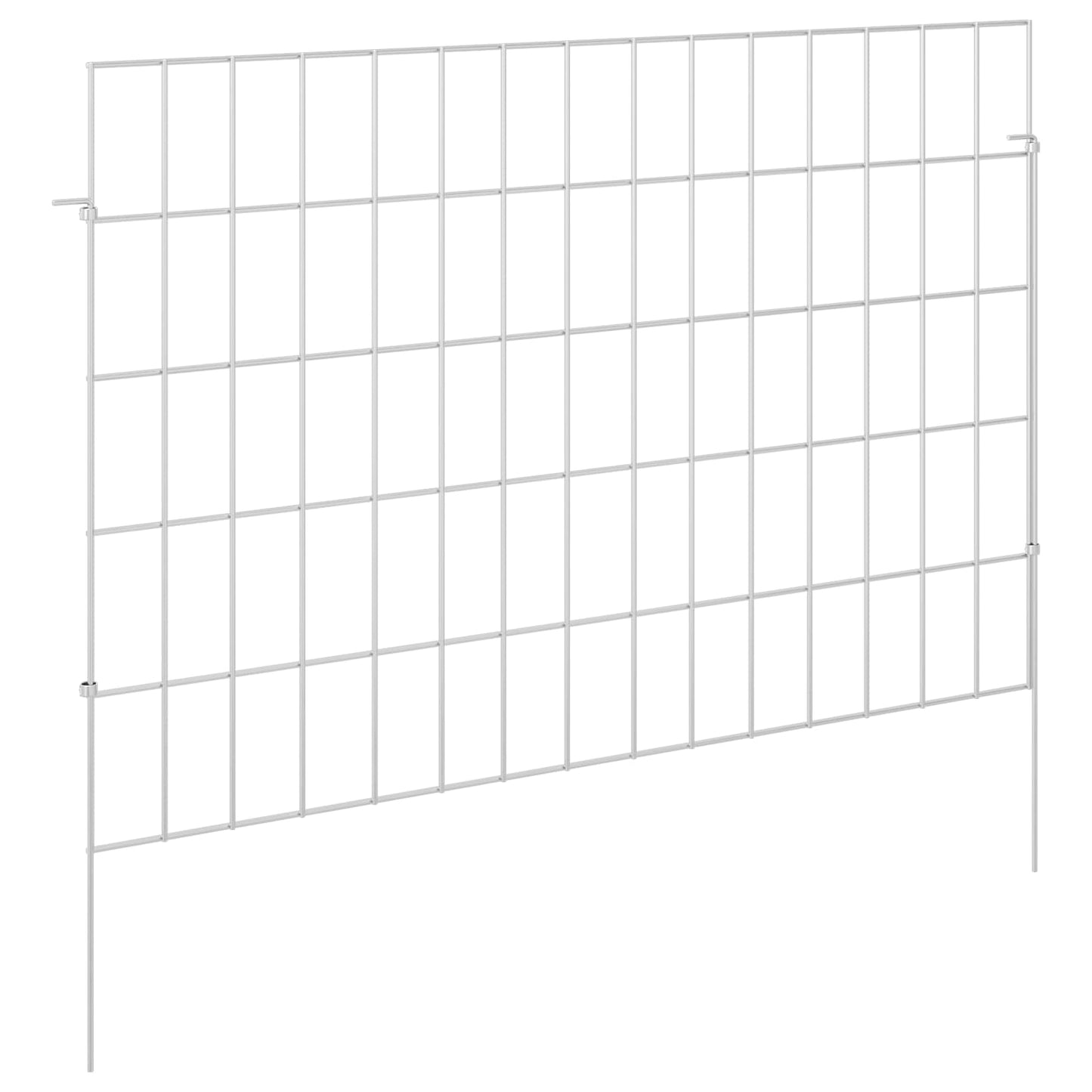 Tuin omheining met palen 12 pcs 75 x 50 cm Mesh Zilverkleurig is nu te koop bij PeponiXL, paradijselijk wonen!