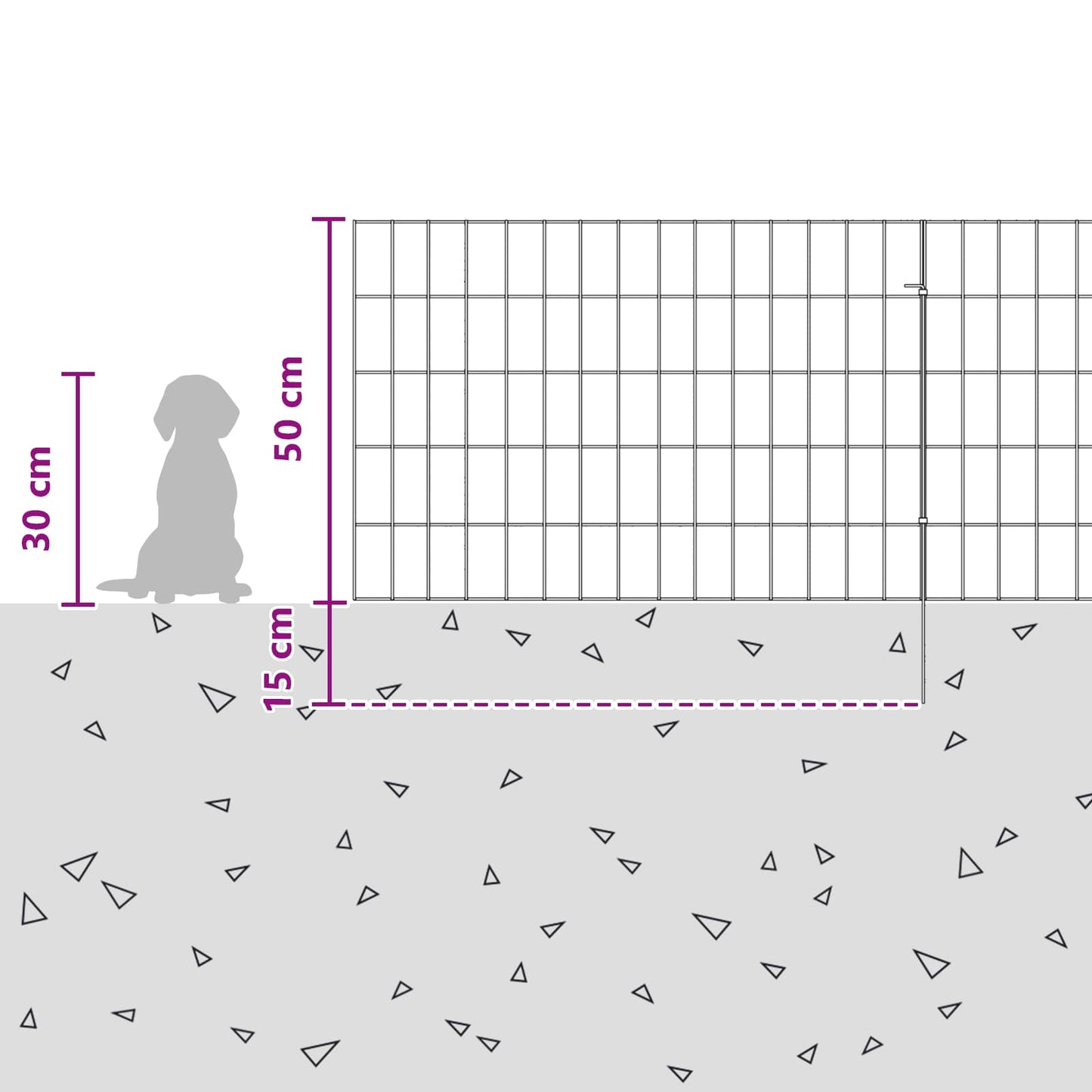 Tuin omheining met palen 24 pcs 75 x 50 cm Mesh Zilverkleurig is nu te koop bij PeponiXL, paradijselijk wonen!