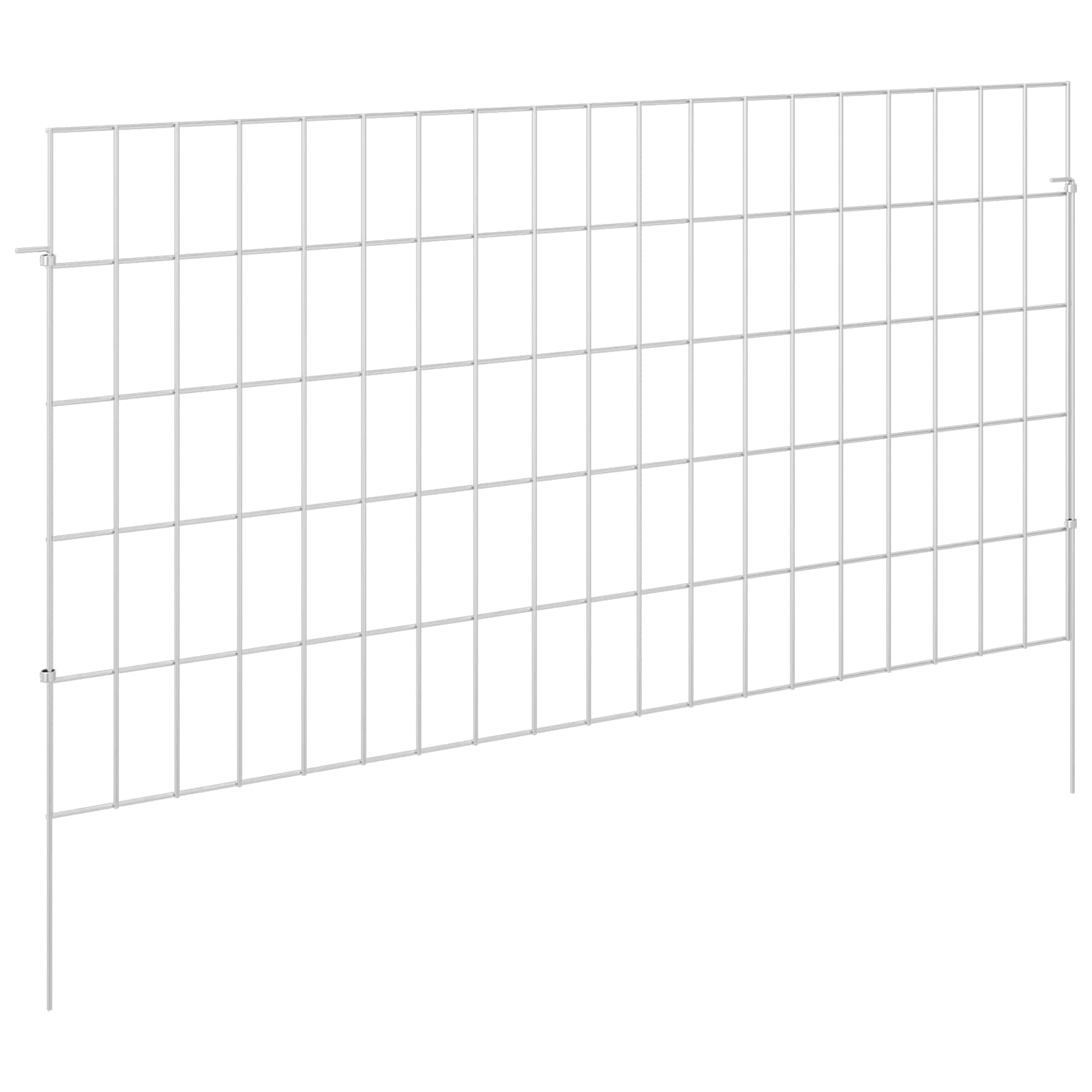 Tuin omheining met palen 12 pcs 95 x 50 cm Mesh Zilverkleurig is nu te koop bij PeponiXL, paradijselijk wonen!