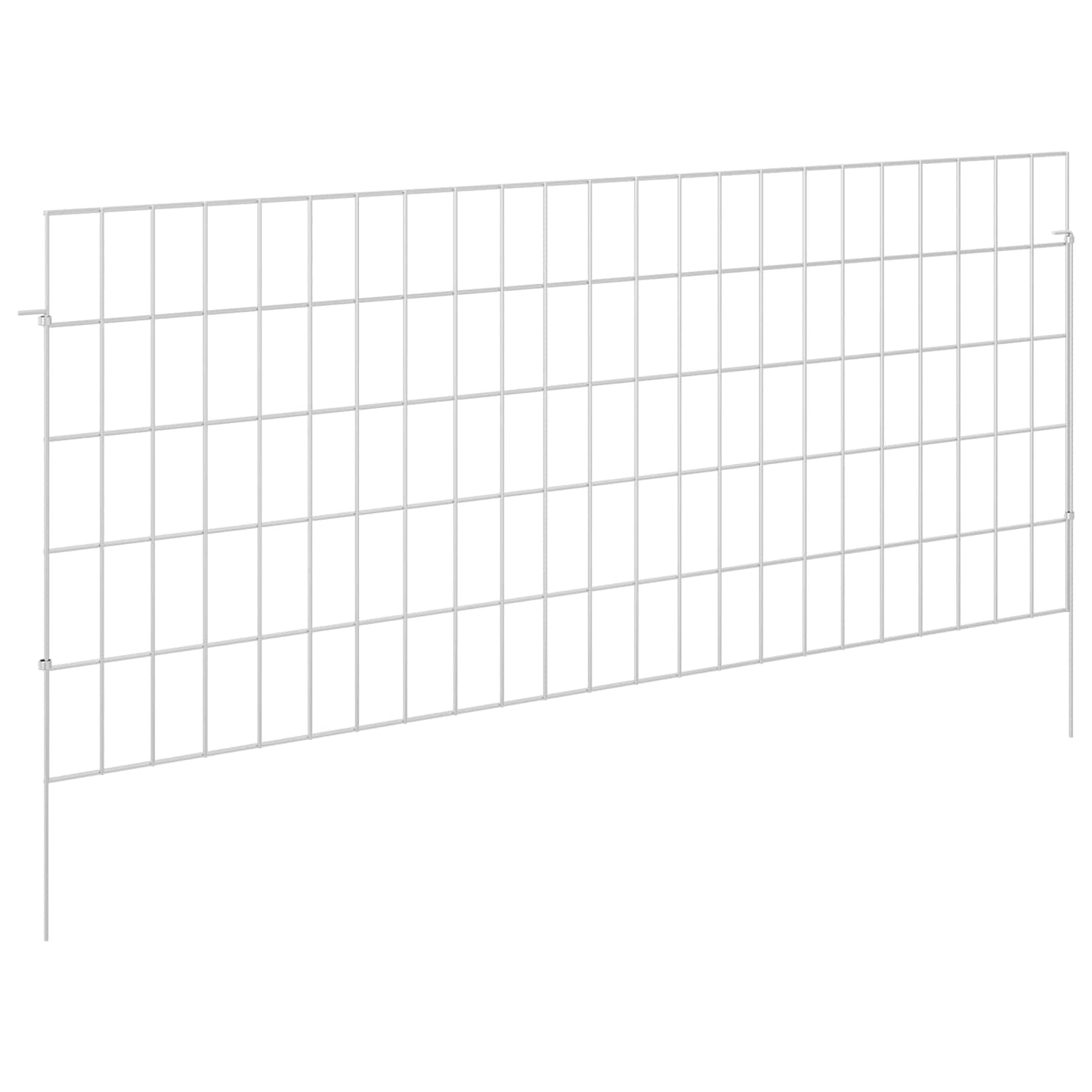 Tuin omheining met palen 12 pcs 115 x 50 cm Mesh Zilverkleurig is nu te koop bij PeponiXL, paradijselijk wonen!