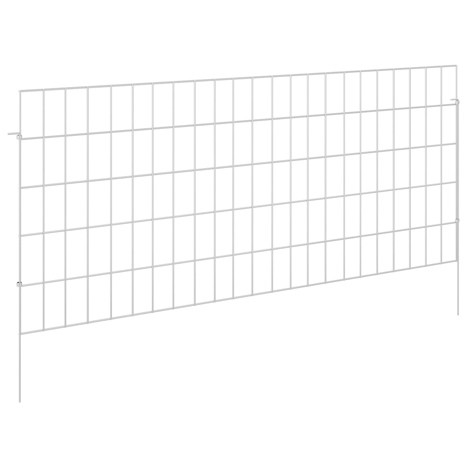 Tuin omheining met palen 12 pcs 115 x 50 cm Mesh Zilverkleurig is nu te koop bij PeponiXL, paradijselijk wonen!