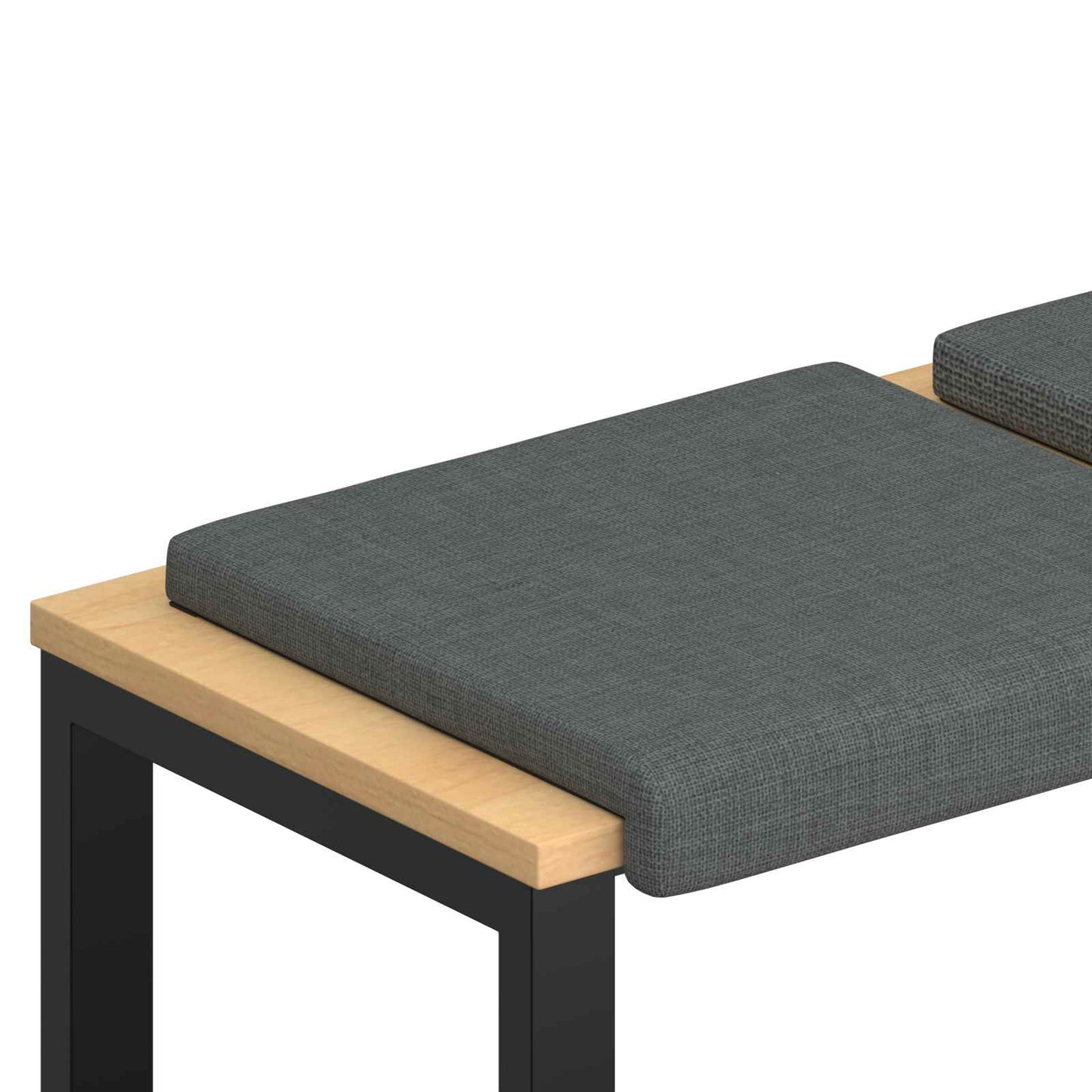 Bankkussen 2 pcs Stof Donkergrijs Diepte 35 cm