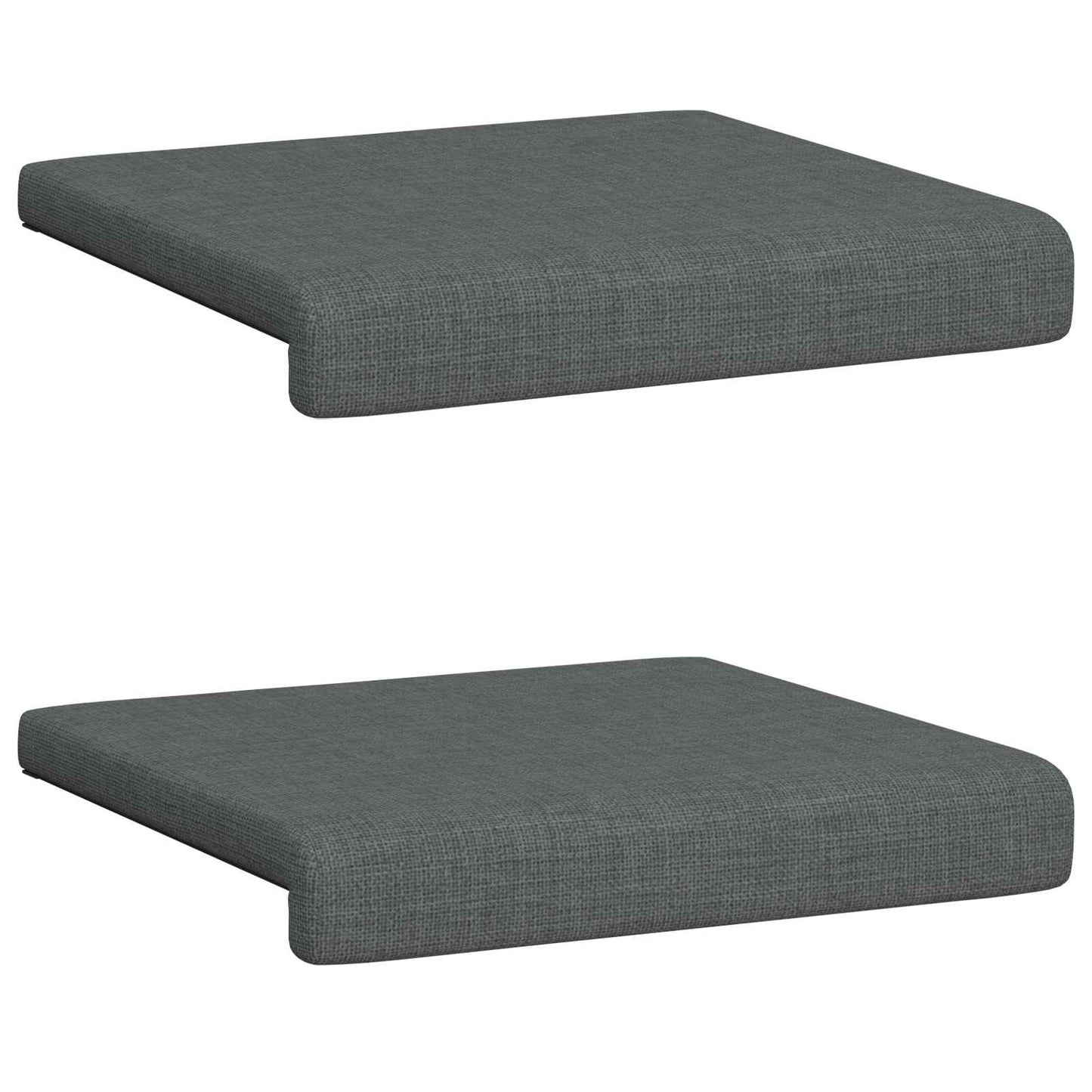 Bankkussen 2 pcs Stof Donkergrijs Diepte 35 cm