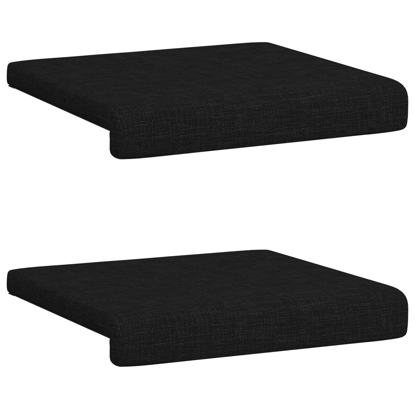 Bankkussen 2 pcs Stof Zwart Diepte 35 cm