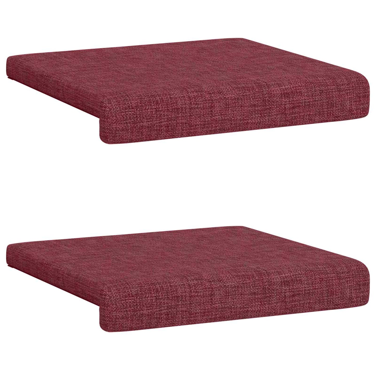 Bankkussen 2 pcs Stof Wijnrood Diepte 35 cm