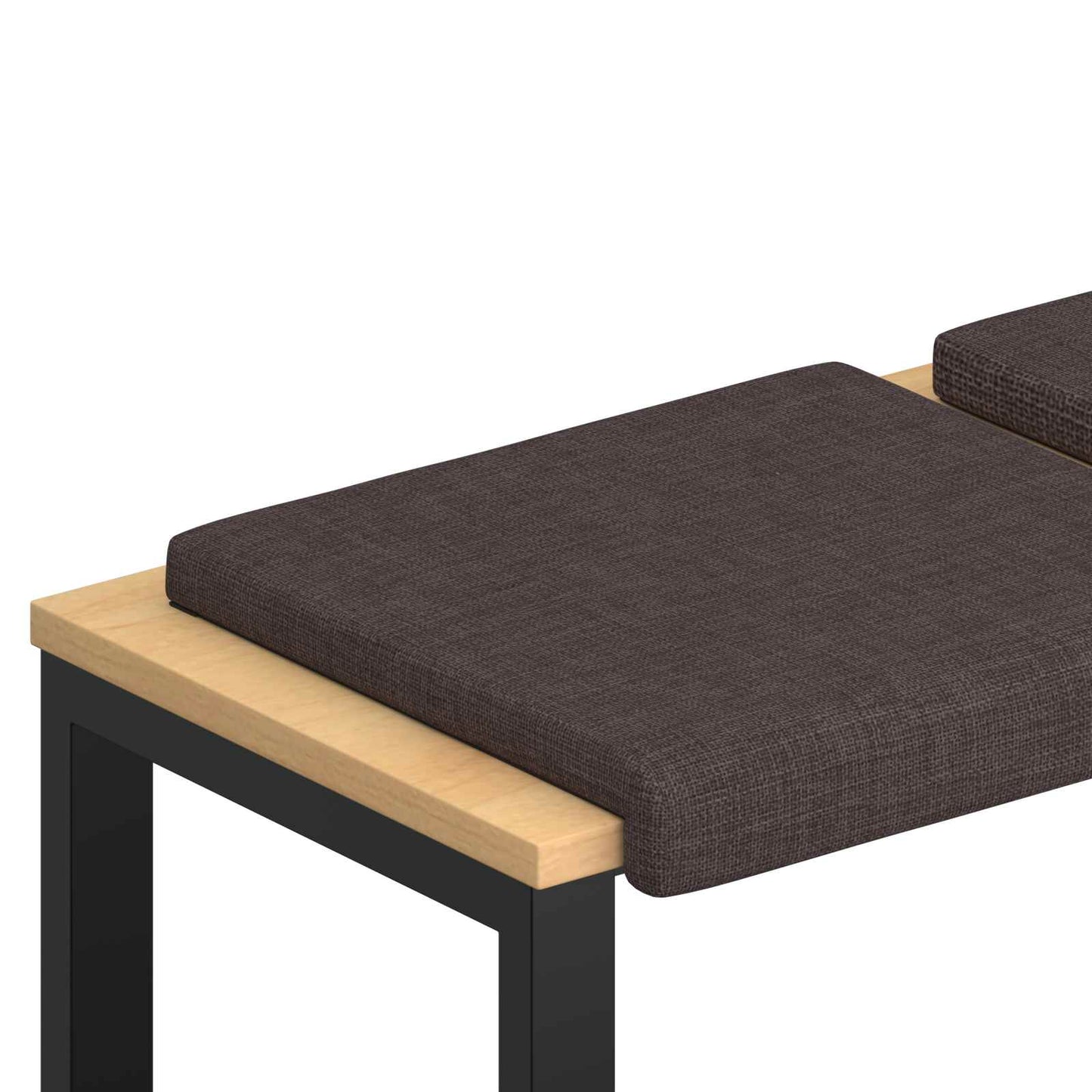 Bankkussen 2 pcs Stof Donkerbruin Diepte 35 cm