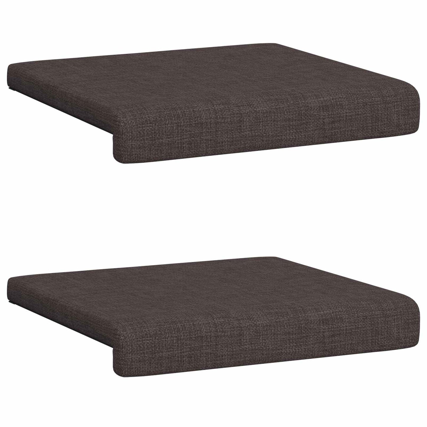 Bankkussen 2 pcs Stof Donkerbruin Diepte 35 cm