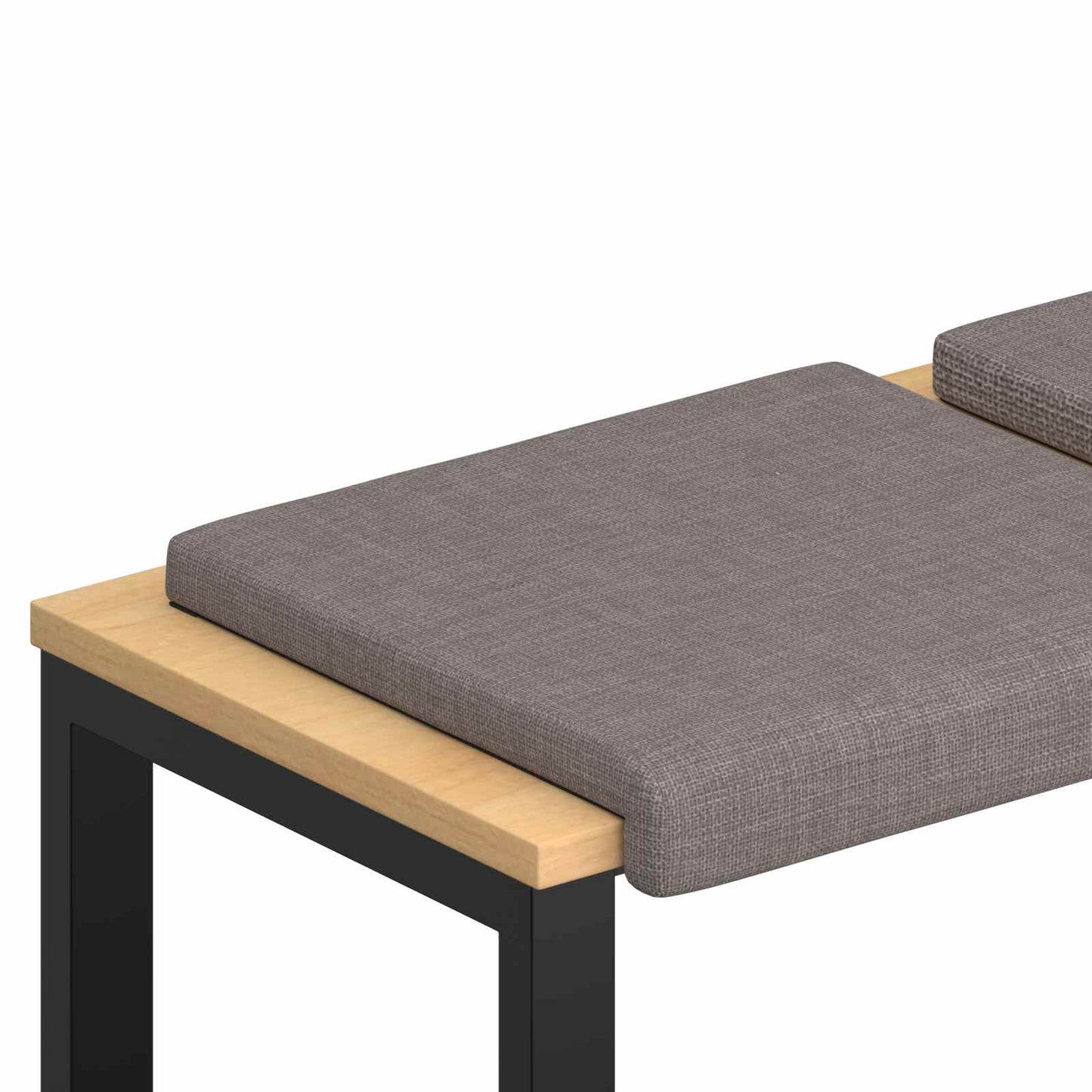 Bankkussen 2 pcs Stof Taupe Diepte 35 cm