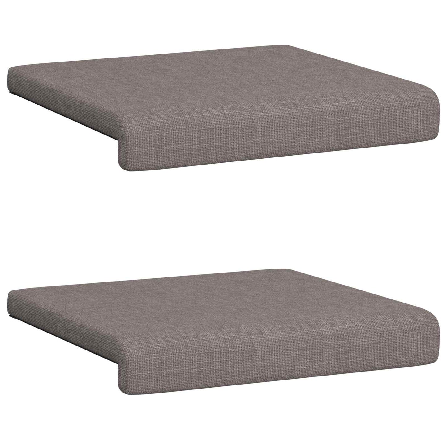 Bankkussen 2 pcs Stof Taupe Diepte 35 cm