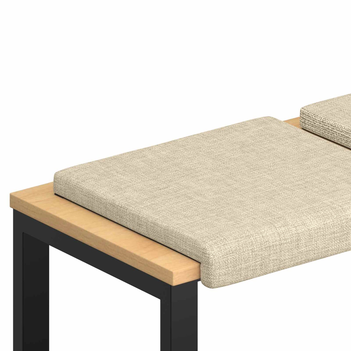 Bankkussen 2 pcs Stof Crèmekleurig Diepte 35 cm