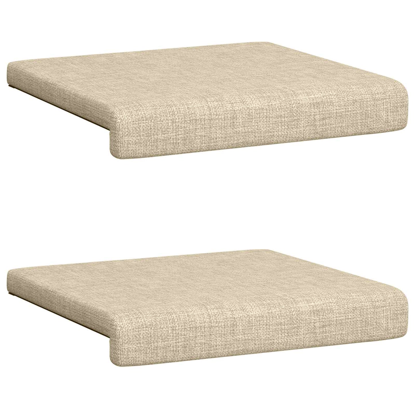 Bankkussen 2 pcs Stof Crèmekleurig Diepte 35 cm