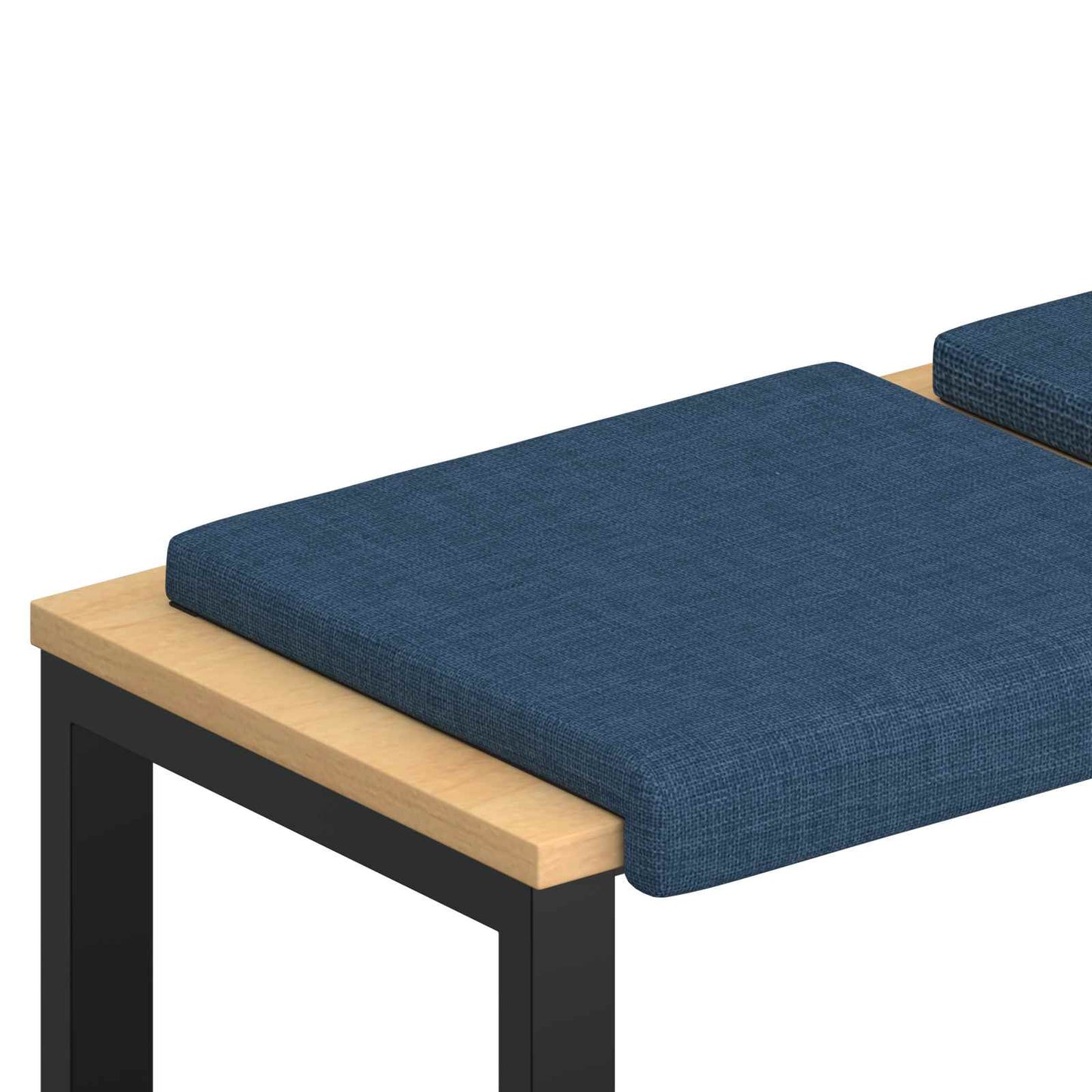 Bankkussen 2 pcs Stof Blauw Diepte 35 cm