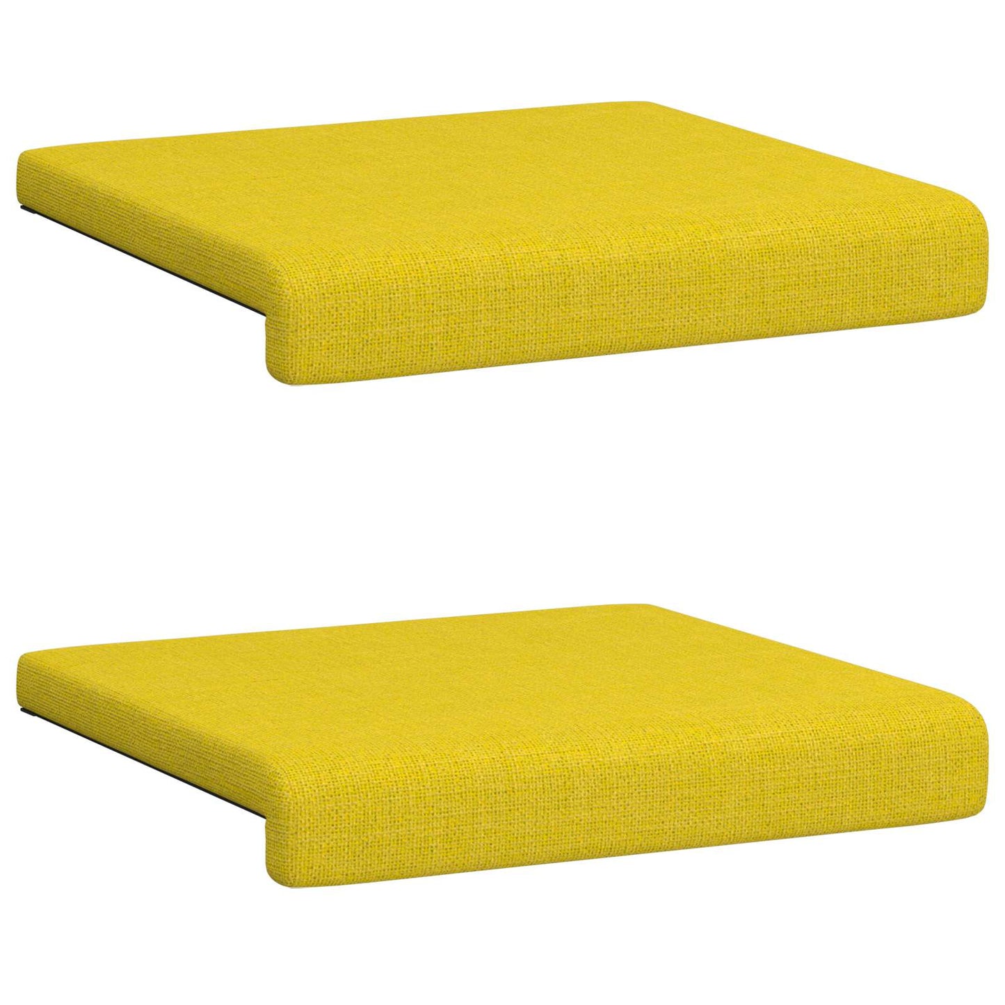 Bankkussen 2 pcs Stof Lichtgeel Diepte 35 cm
