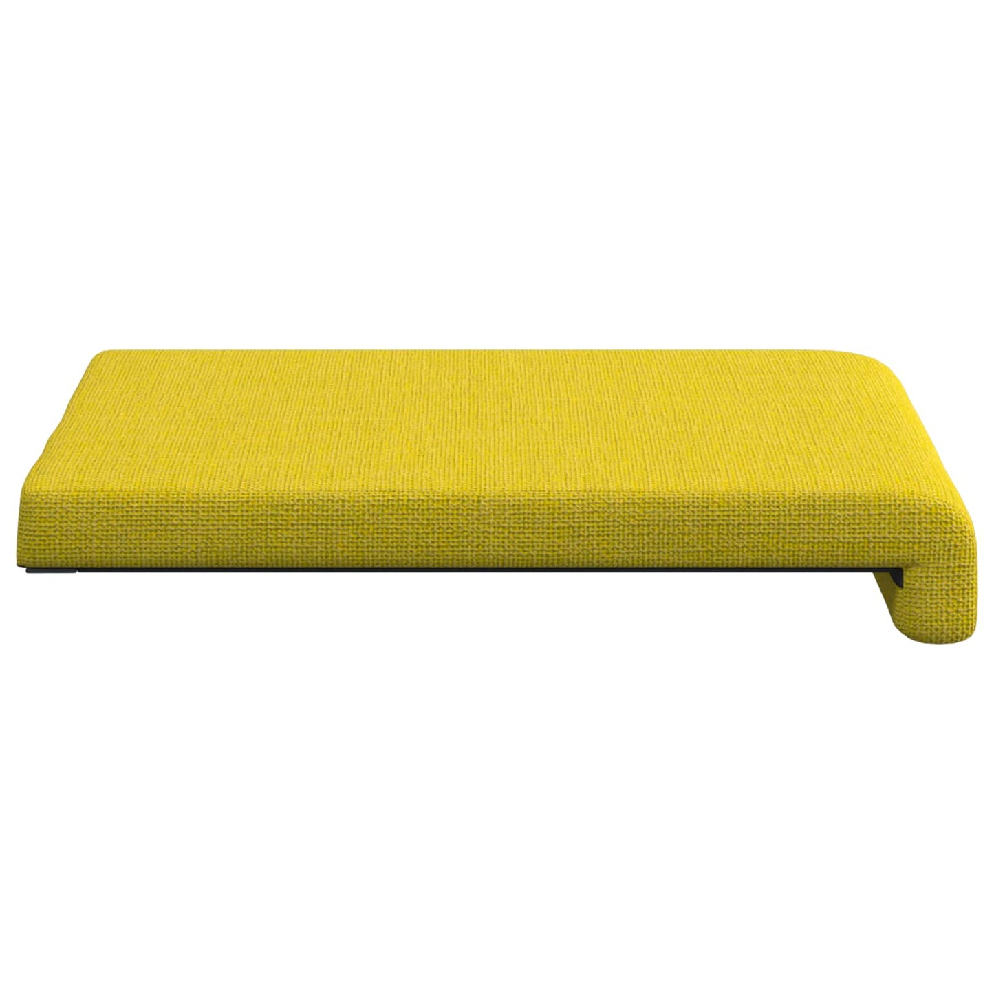 Bankkussen 2 pcs Stof Lichtgeel Diepte 35 cm
