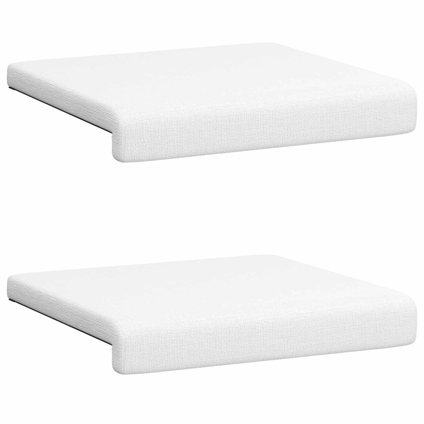 Bankkussen 2 pcs Stof Wit Diepte 35 cm