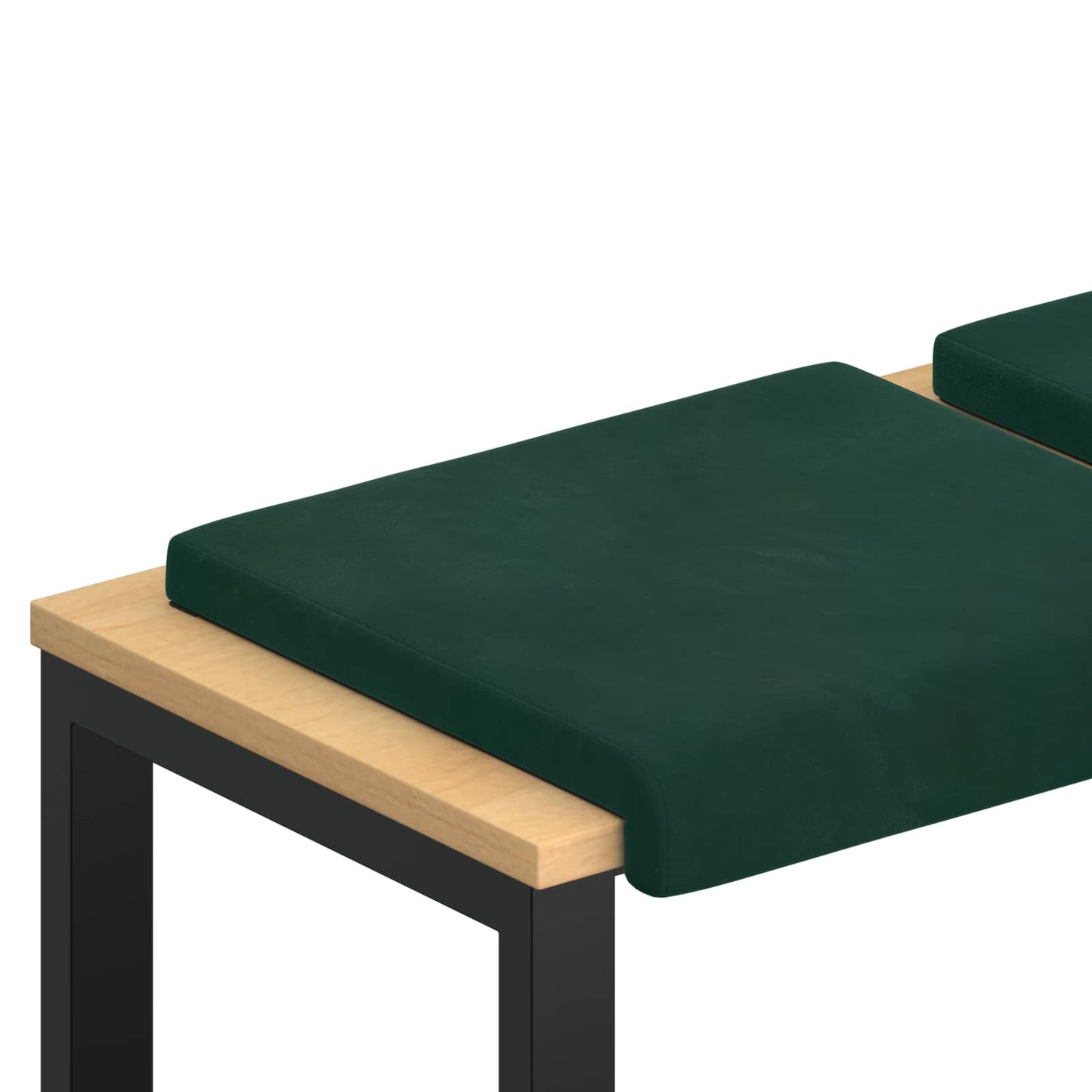 Bankkussen 2 pcs fluweel Donkergroen Diepte 35 cm