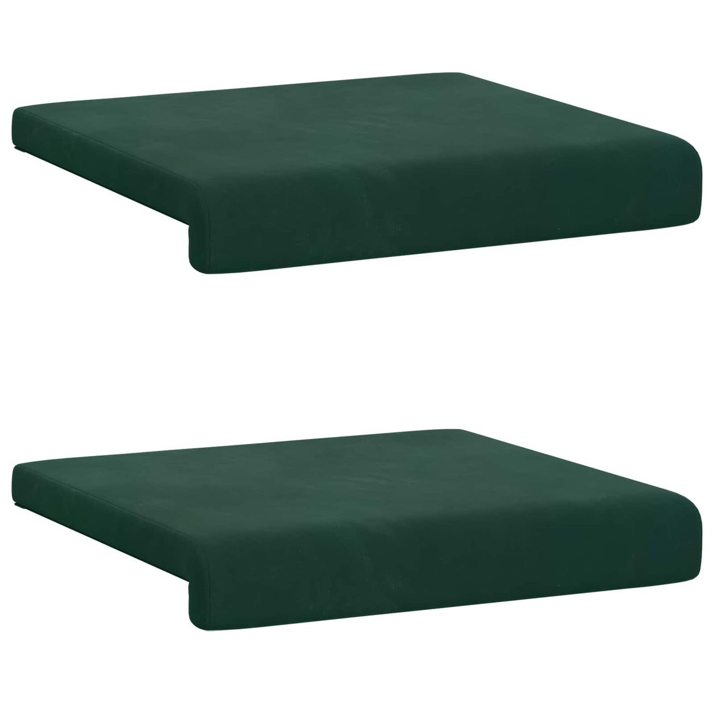 Bankkussen 2 pcs fluweel Donkergroen Diepte 35 cm