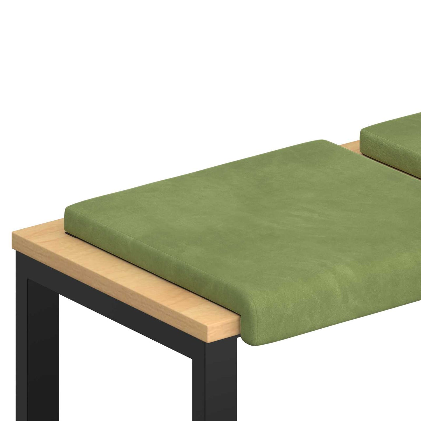 Bankkussen 2 pcs fluweel Lichtgroen Diepte 35 cm