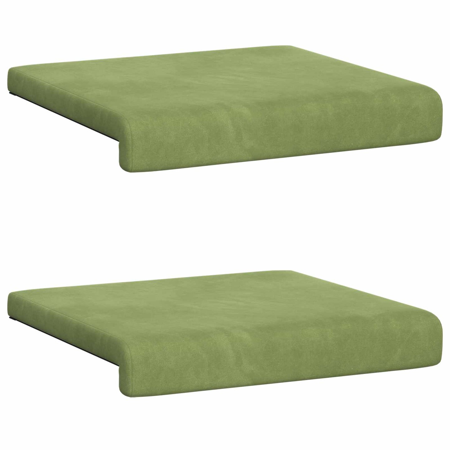 Bankkussen 2 pcs fluweel Lichtgroen Diepte 35 cm