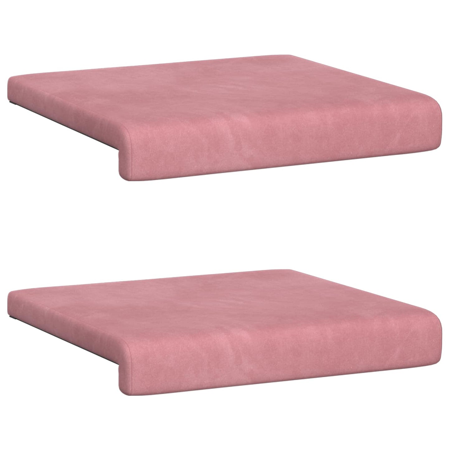 Bankkussen 2 pcs fluweel Roze Diepte 35 cm
