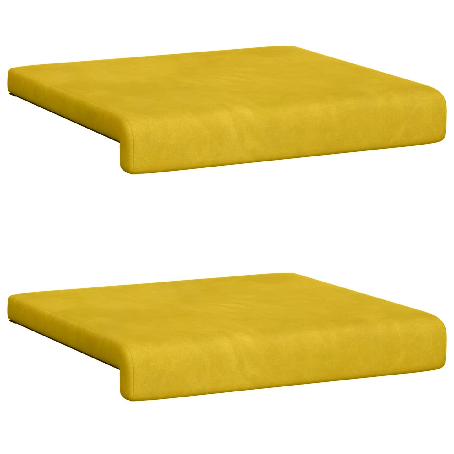 Bankkussen 2 pcs fluweel Geel Diepte 35 cm