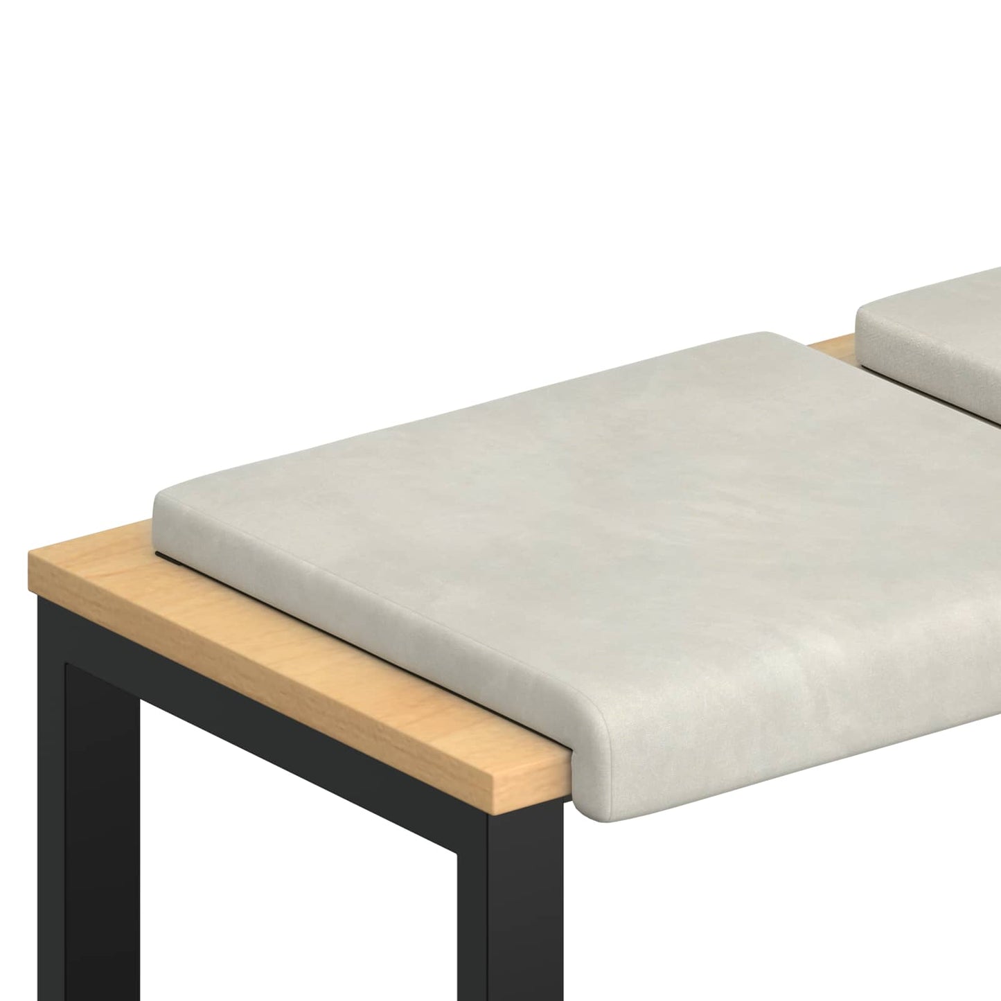 Bankkussen 2 pcs fluweel Crèmekleurig Diepte 35 cm