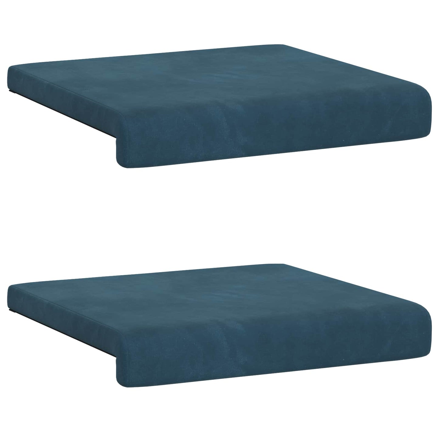 Bankkussen 2 pcs fluweel Blauw Diepte 35 cm