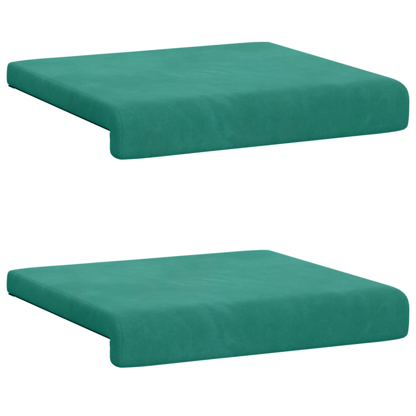 Bankkussen 2 pcs fluweel Turquoise Diepte 35 cm