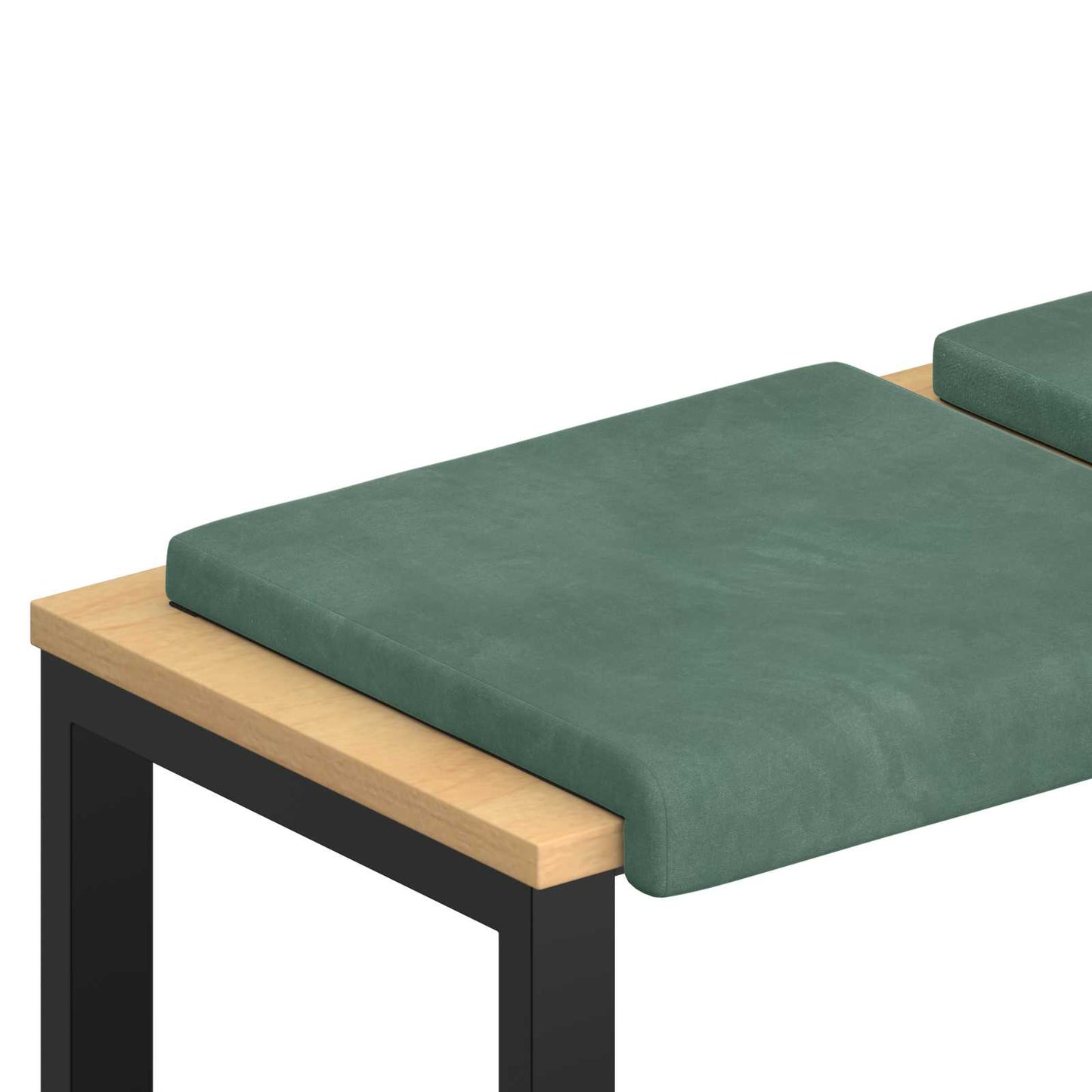 Bankkussen 2 pcs fluweel Zeegroen Diepte 35 cm